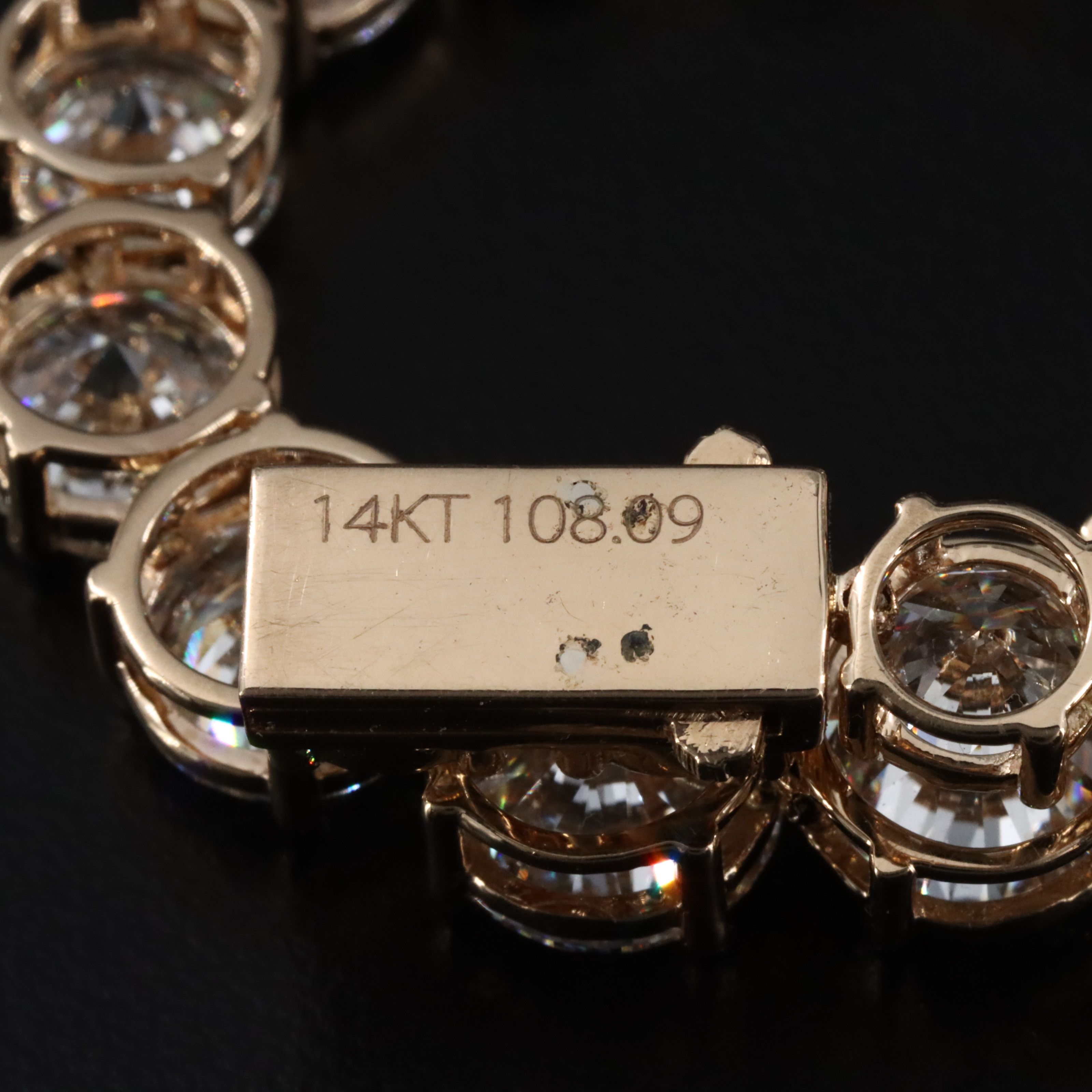 14K 108.09 CTW Lab Grown Diamond Riviéra Necklace with IGI Reports