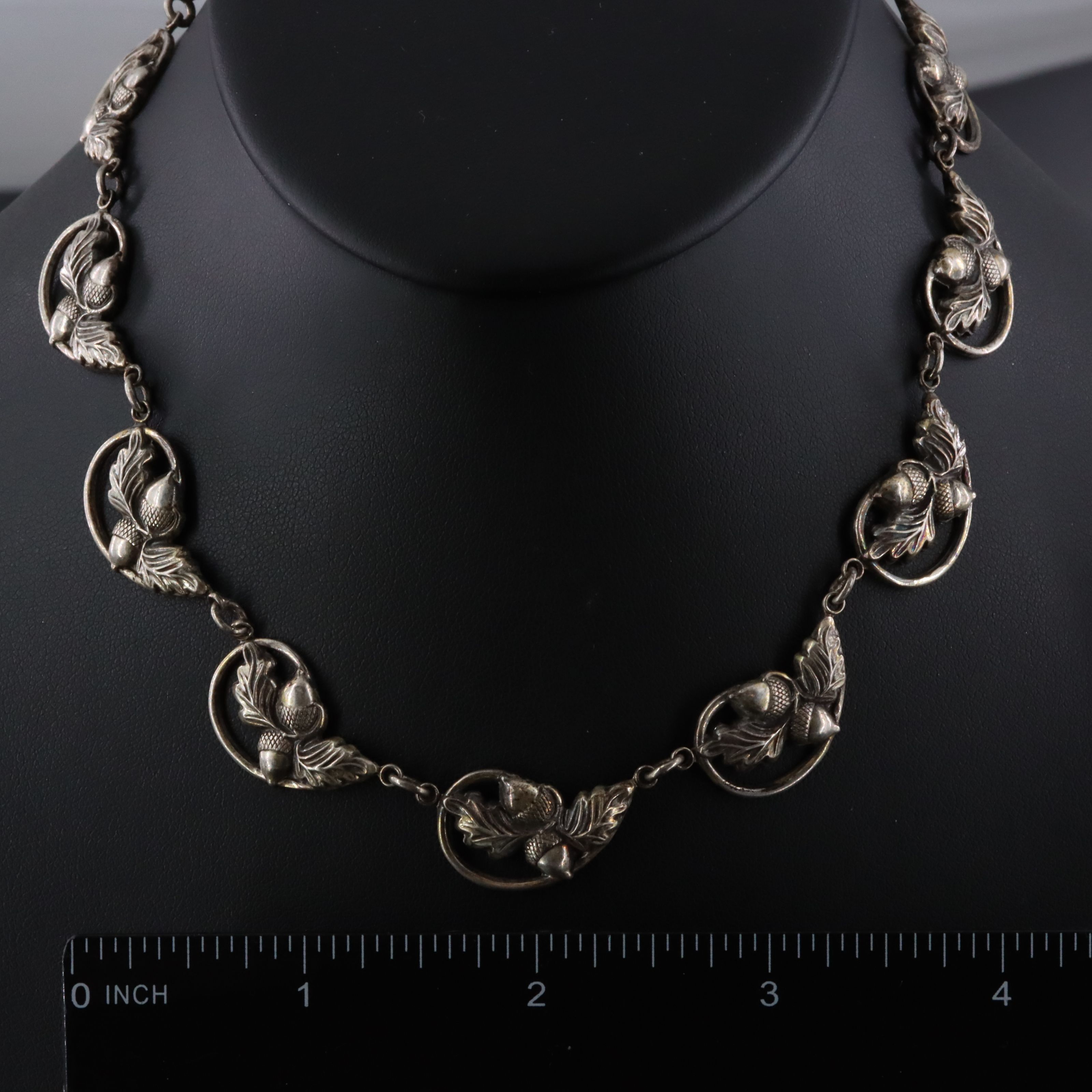 Vintage Danecraft Sterling Acorn Necklace