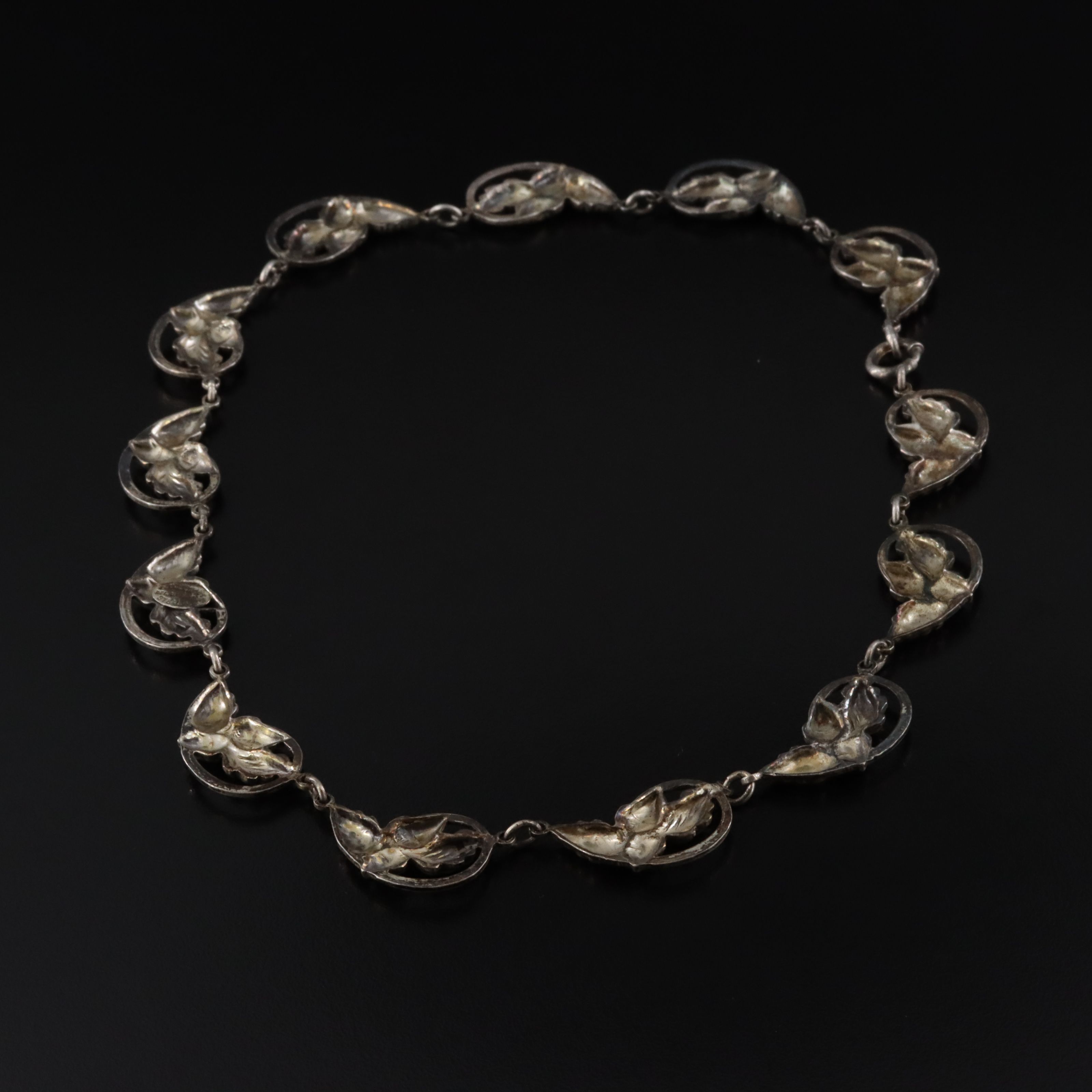 Vintage Danecraft Sterling Acorn Necklace