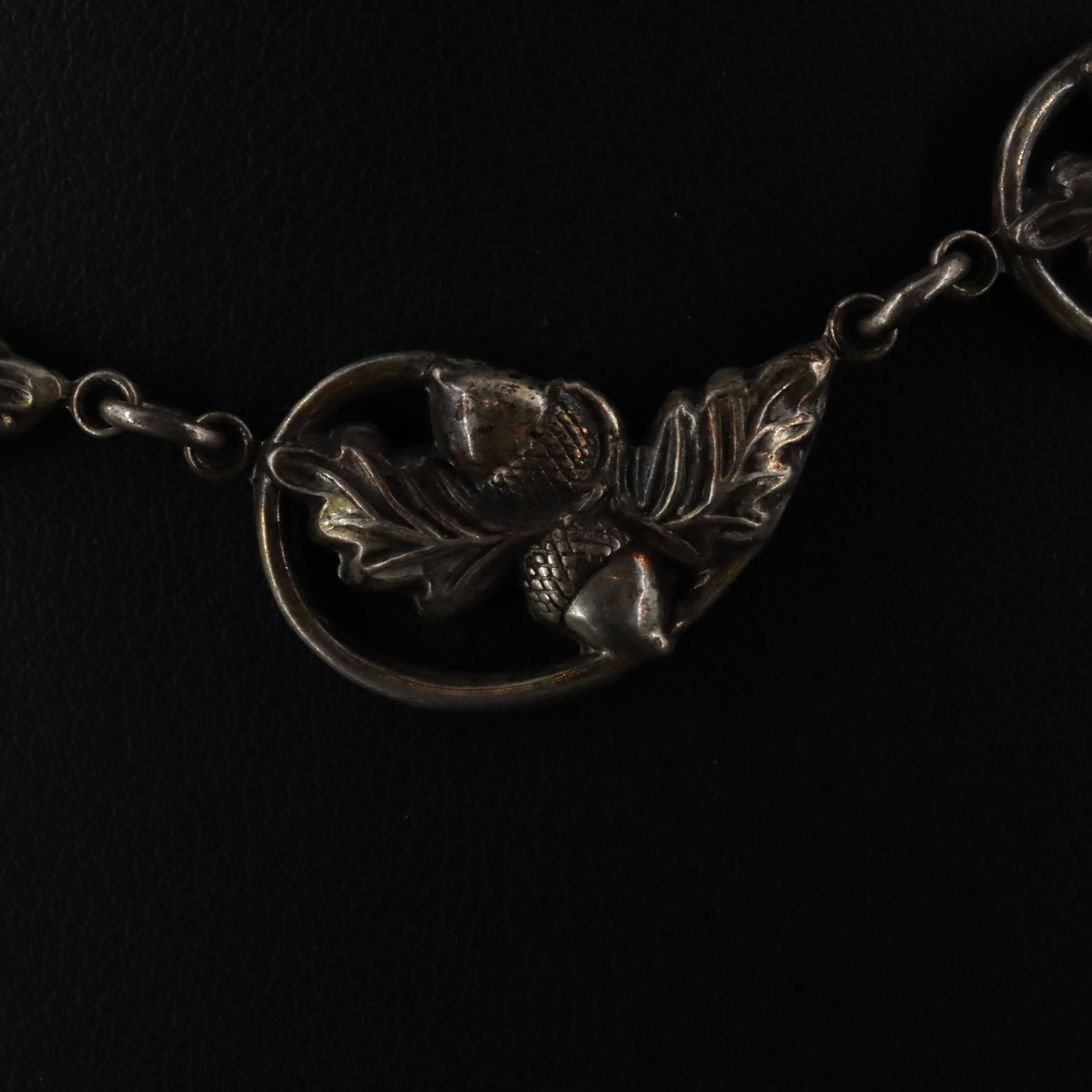 Vintage Danecraft Sterling Acorn Necklace