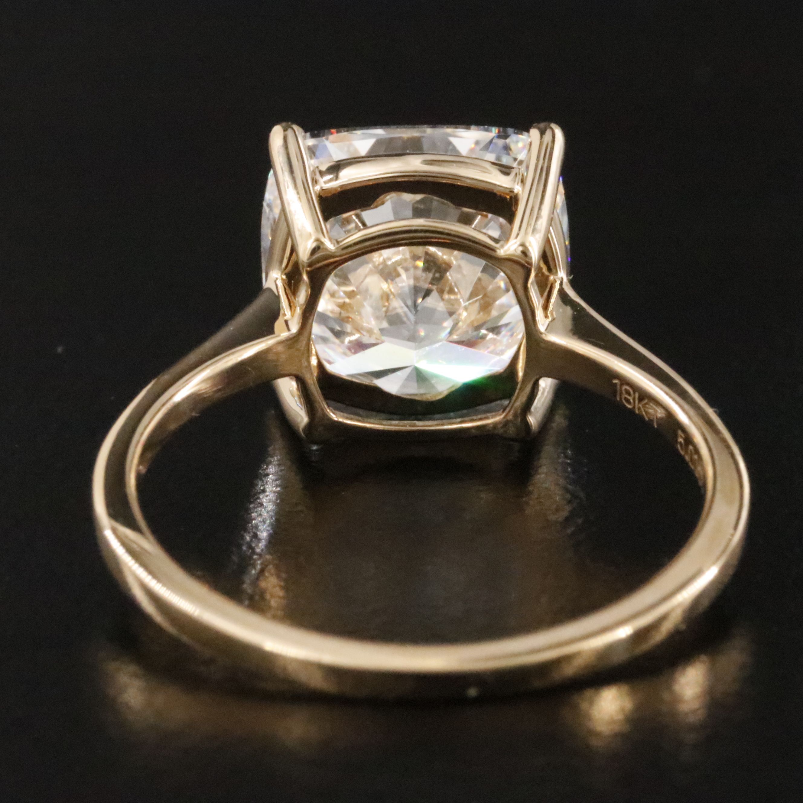 18K 5.01 CT Lab Grown Diamond Solitaire Ring with IGI Report