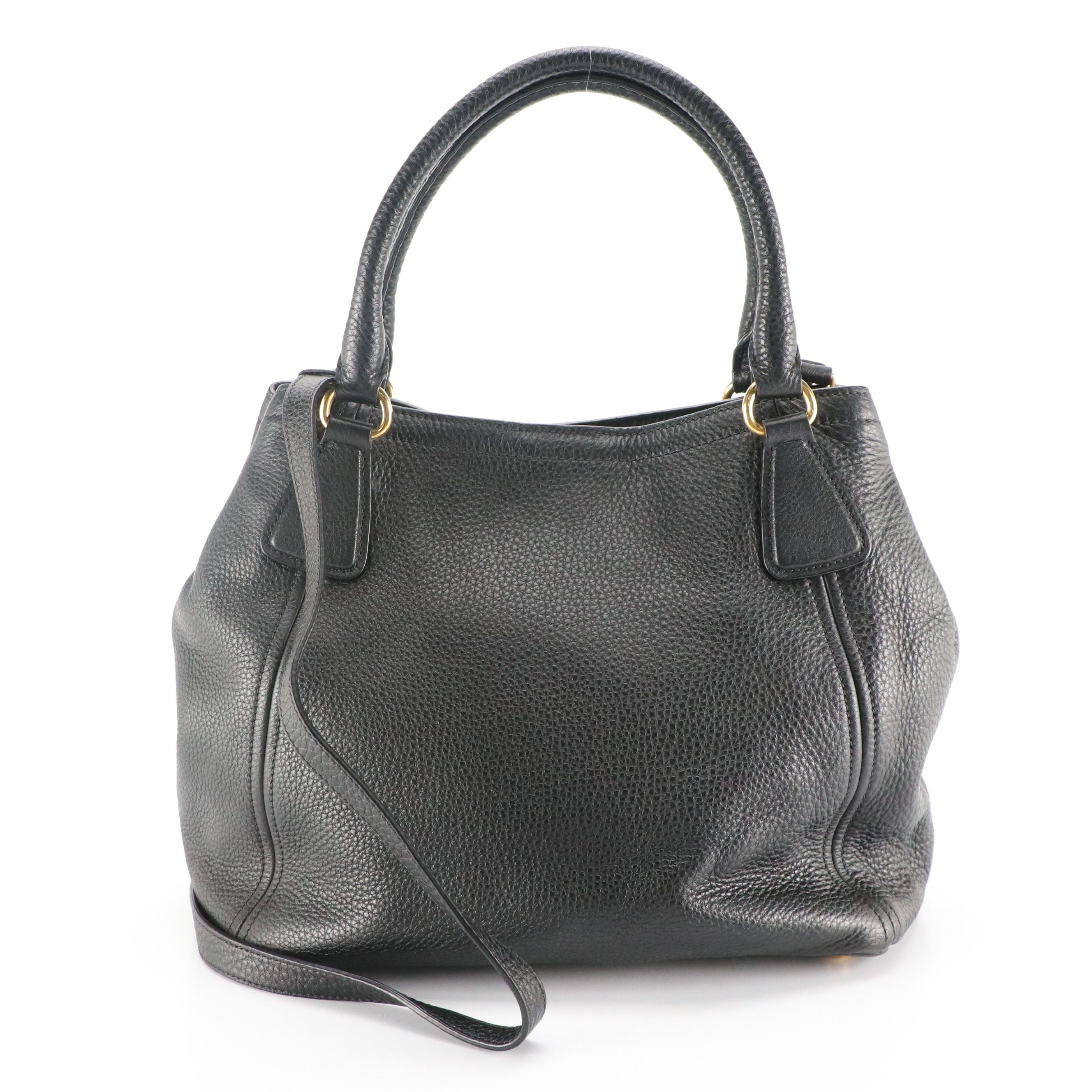 Prada Two-Way Hobo Tote Bag in Vitello Daino Leather