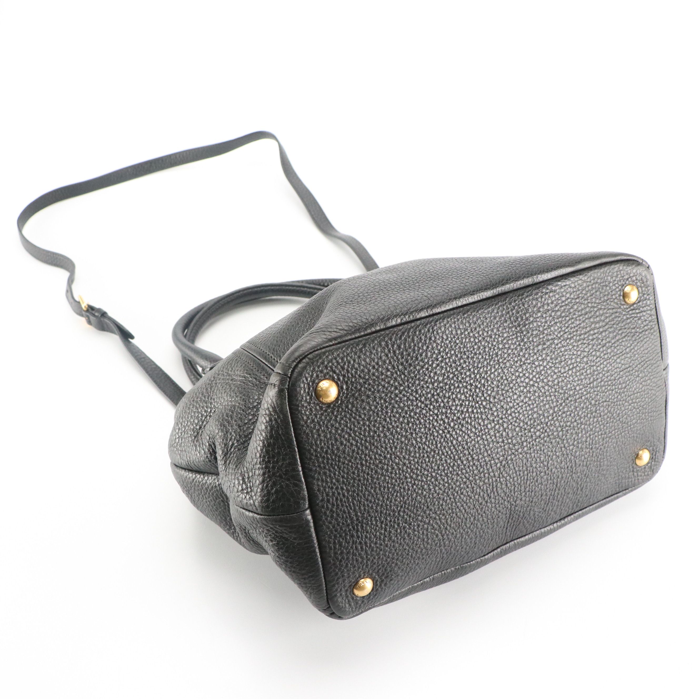 Prada Two-Way Hobo Tote Bag in Vitello Daino Leather