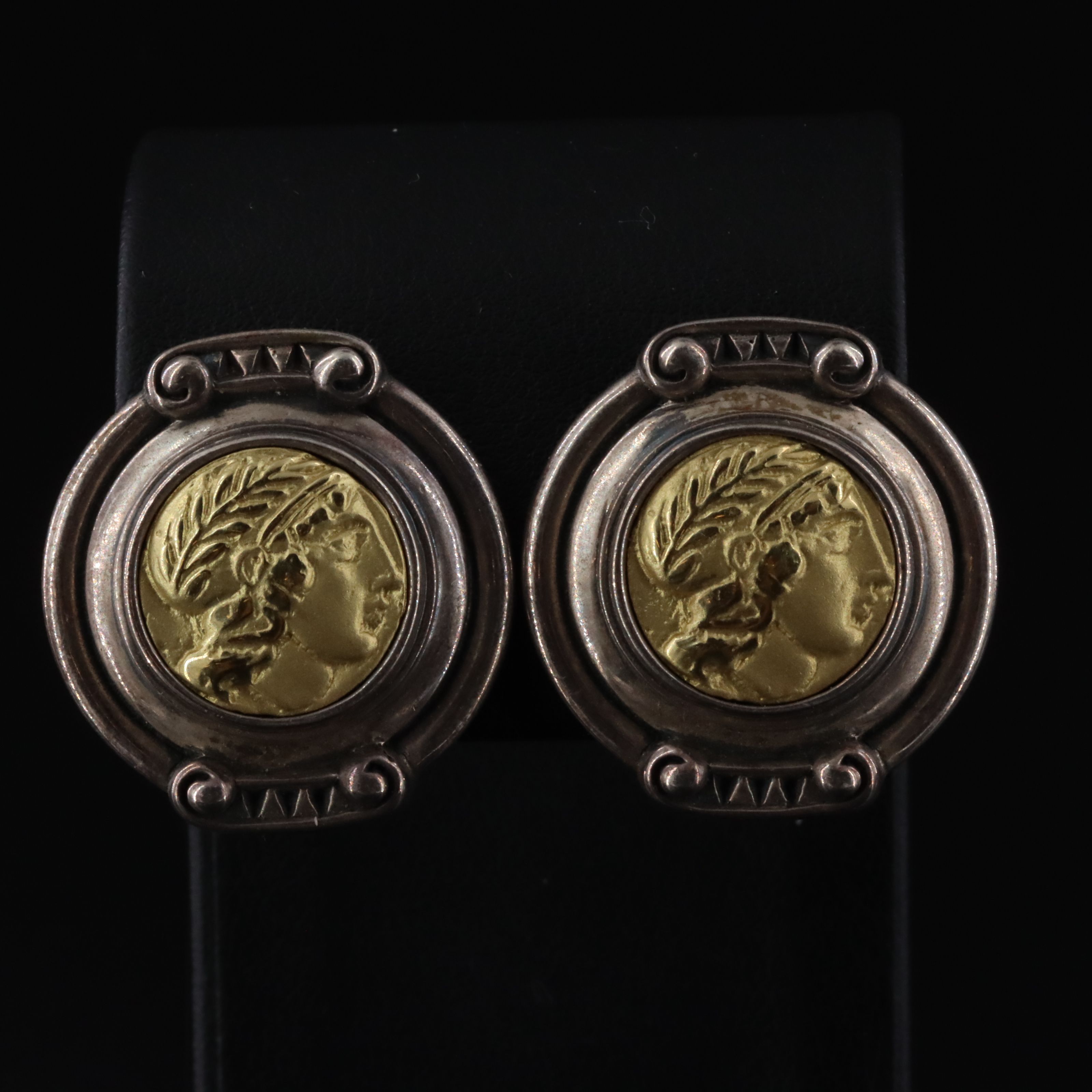 Samuel Benham Sterling & 18K Earrings