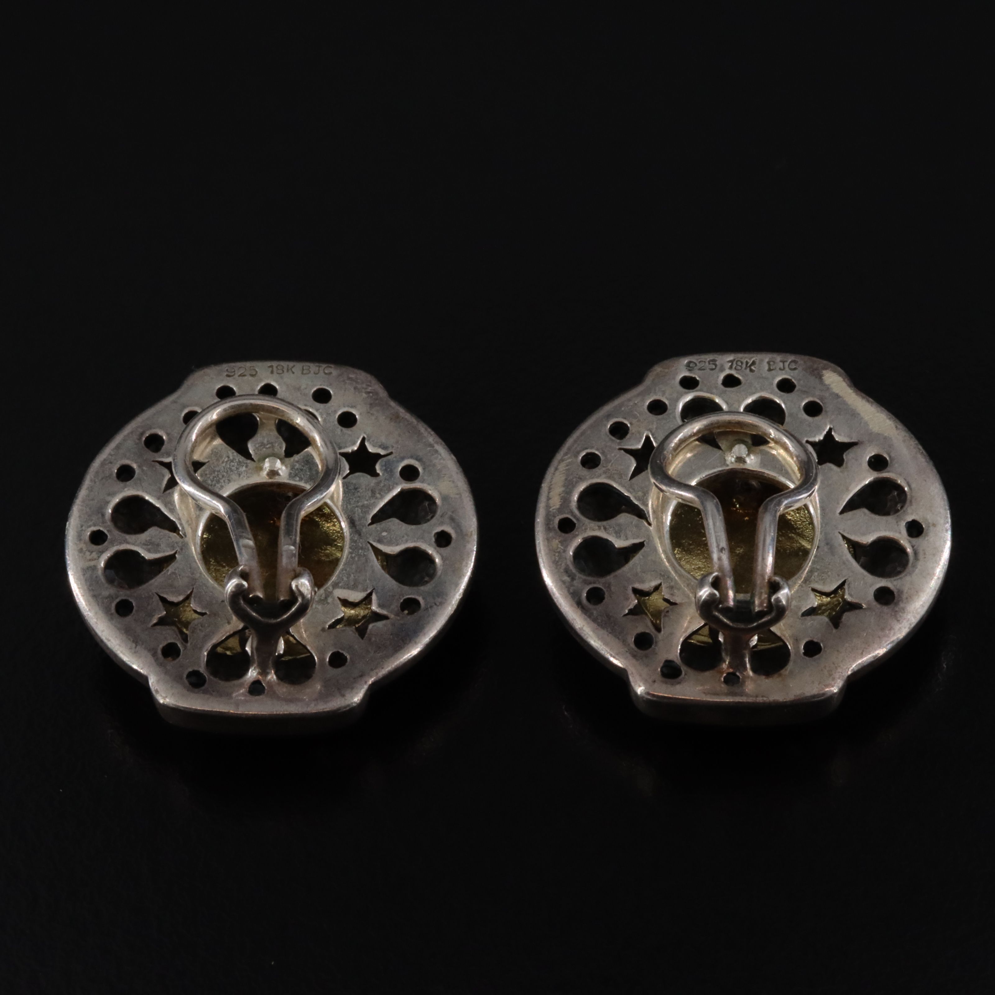 Samuel Benham Sterling & 18K Earrings