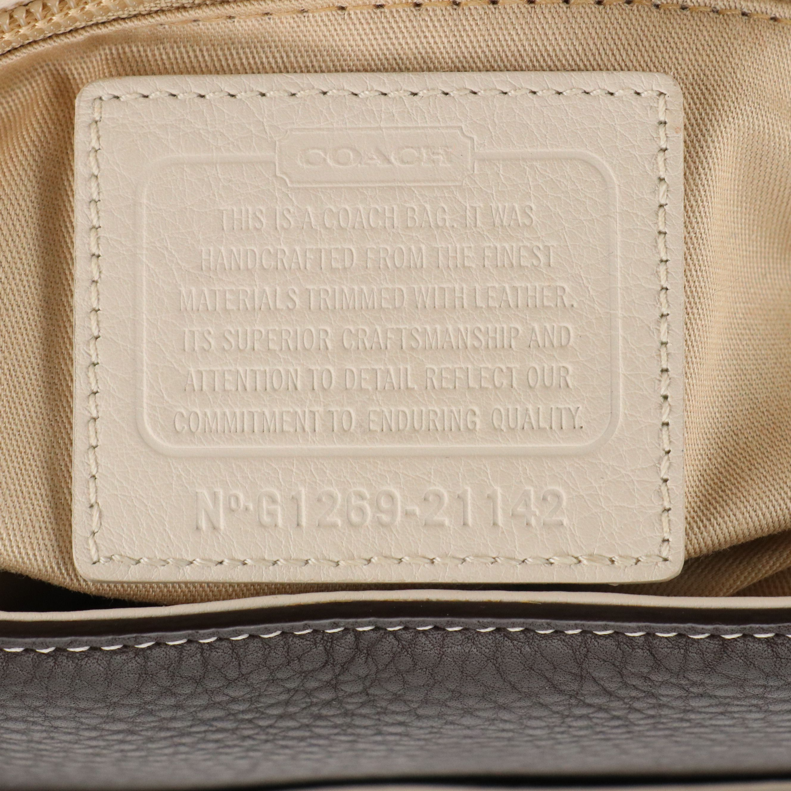 Coach Legacy Two-Way Turnlock Satchel Bag in Plaid Tweed and Tricolor Leather