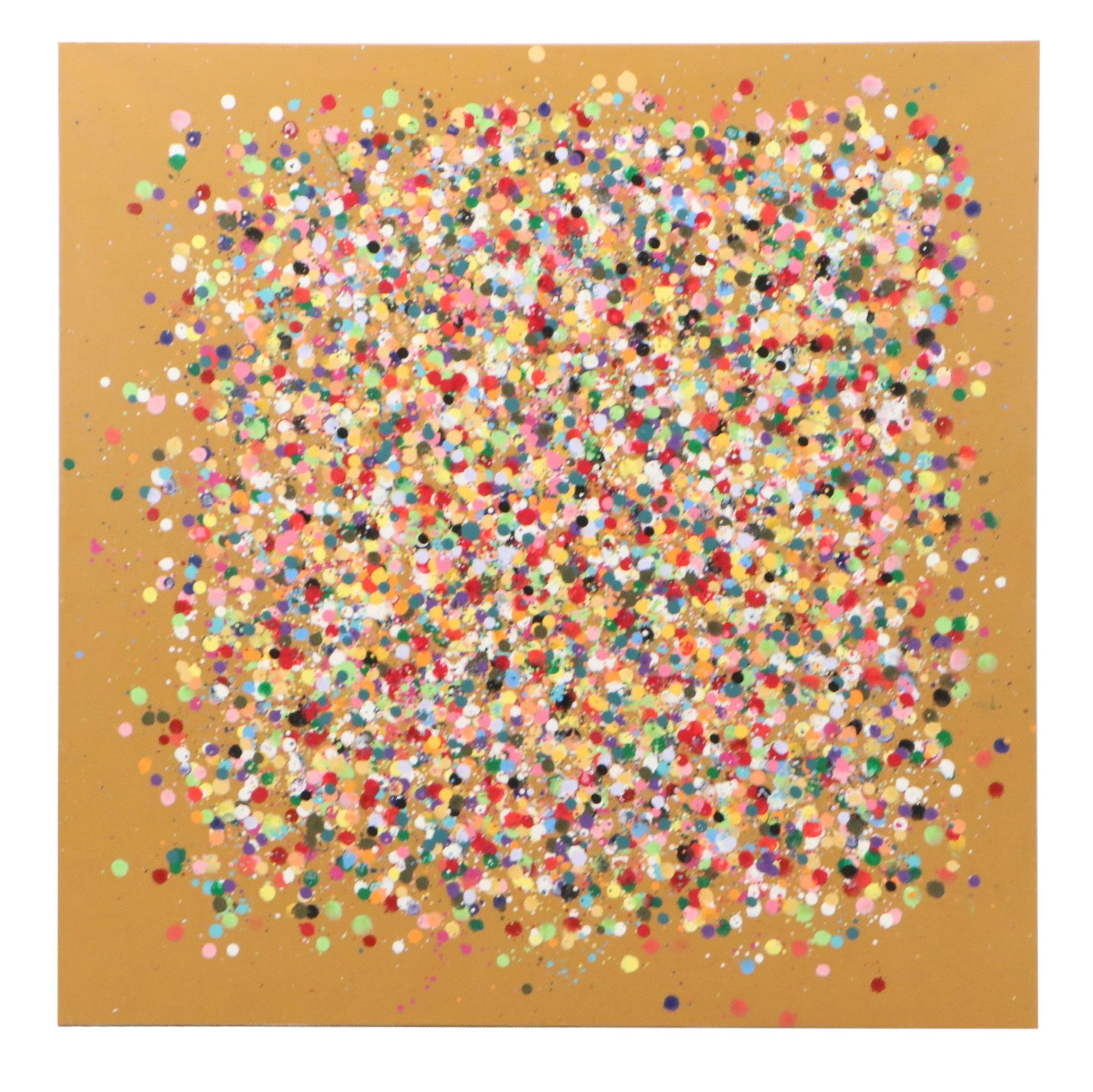 Michael Karr Abstract Acrylic Action Painting, 2023