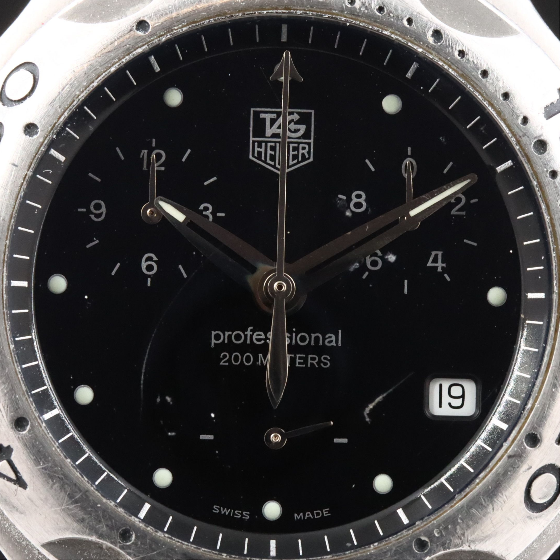 TAG Heuer Stainless Steel Black Dial Date Chronograph Quartz Watch