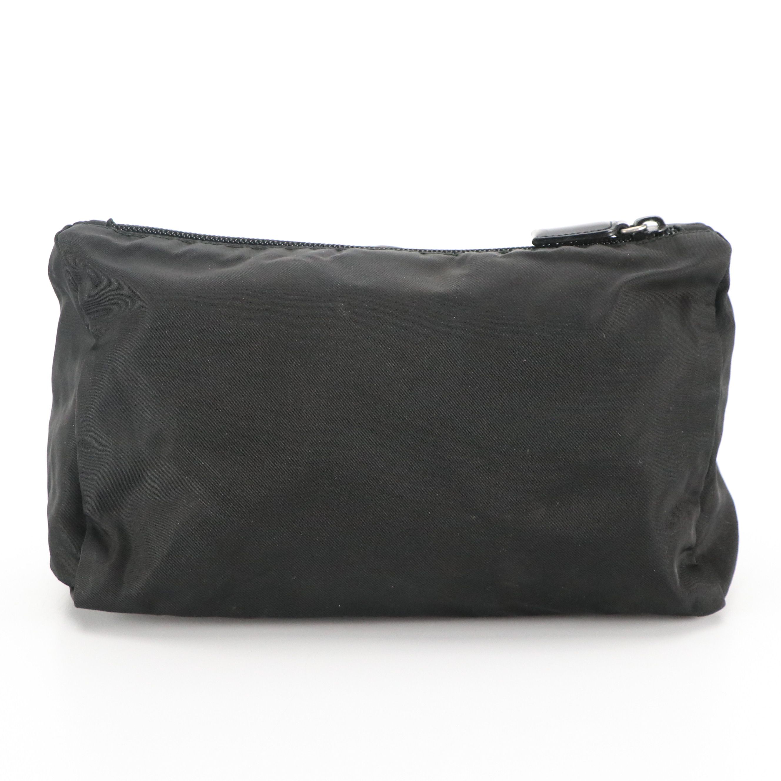 Prada Zip Pouch in Black Tessuto Nylon
