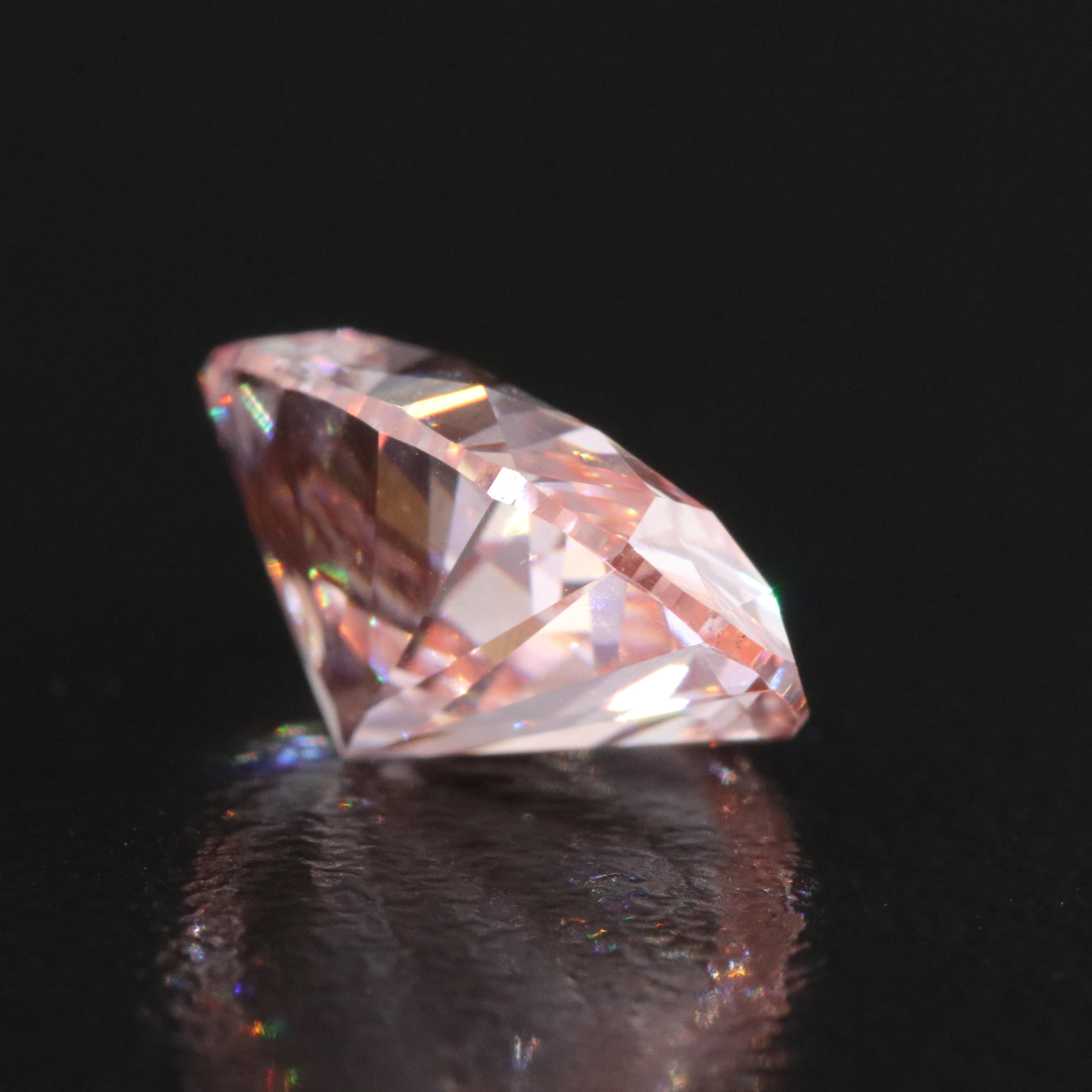 Loose 3.85 CT Lab Grown Fancy Vivid Pink Diamond with IGI Report