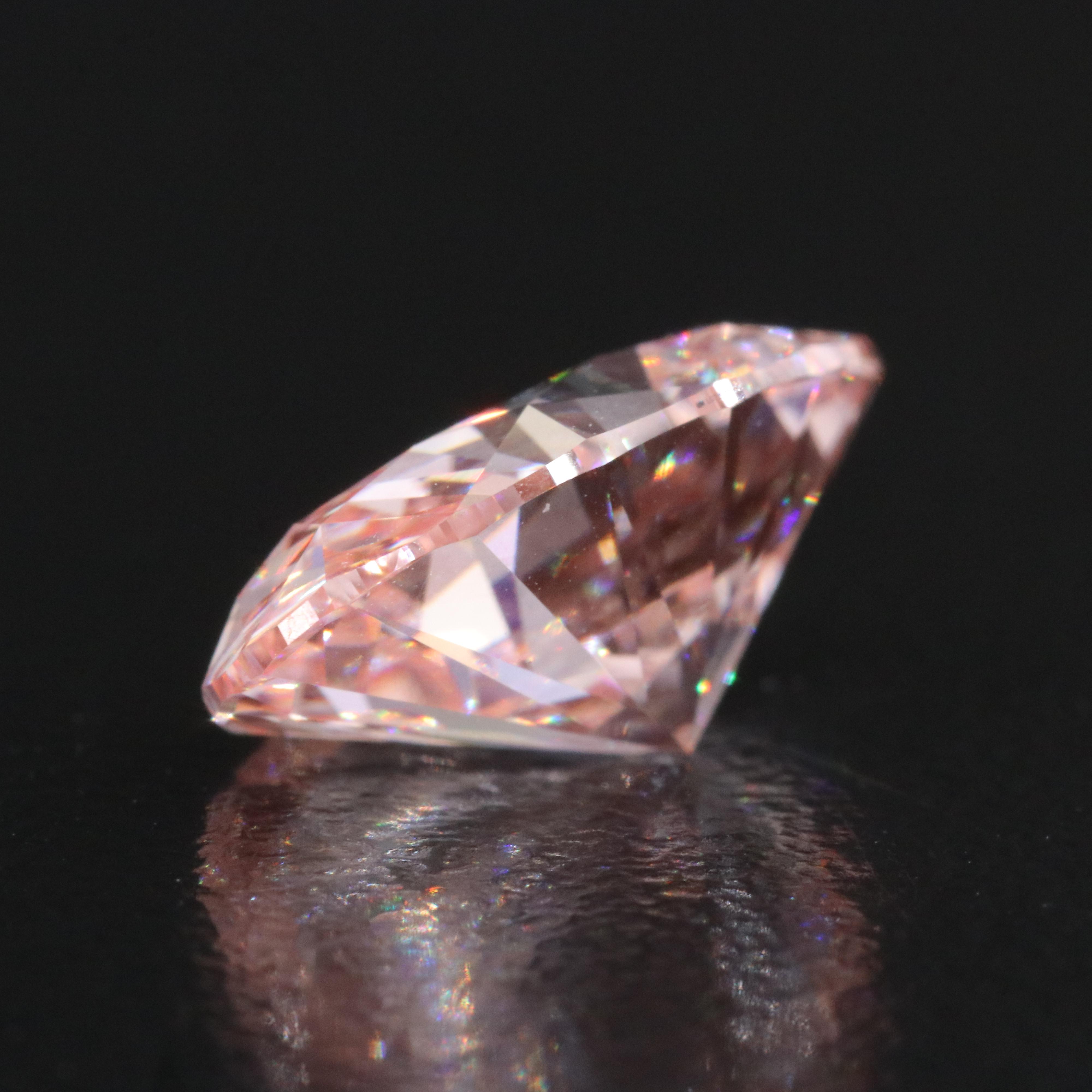 Loose 3.85 CT Lab Grown Fancy Vivid Pink Diamond with IGI Report