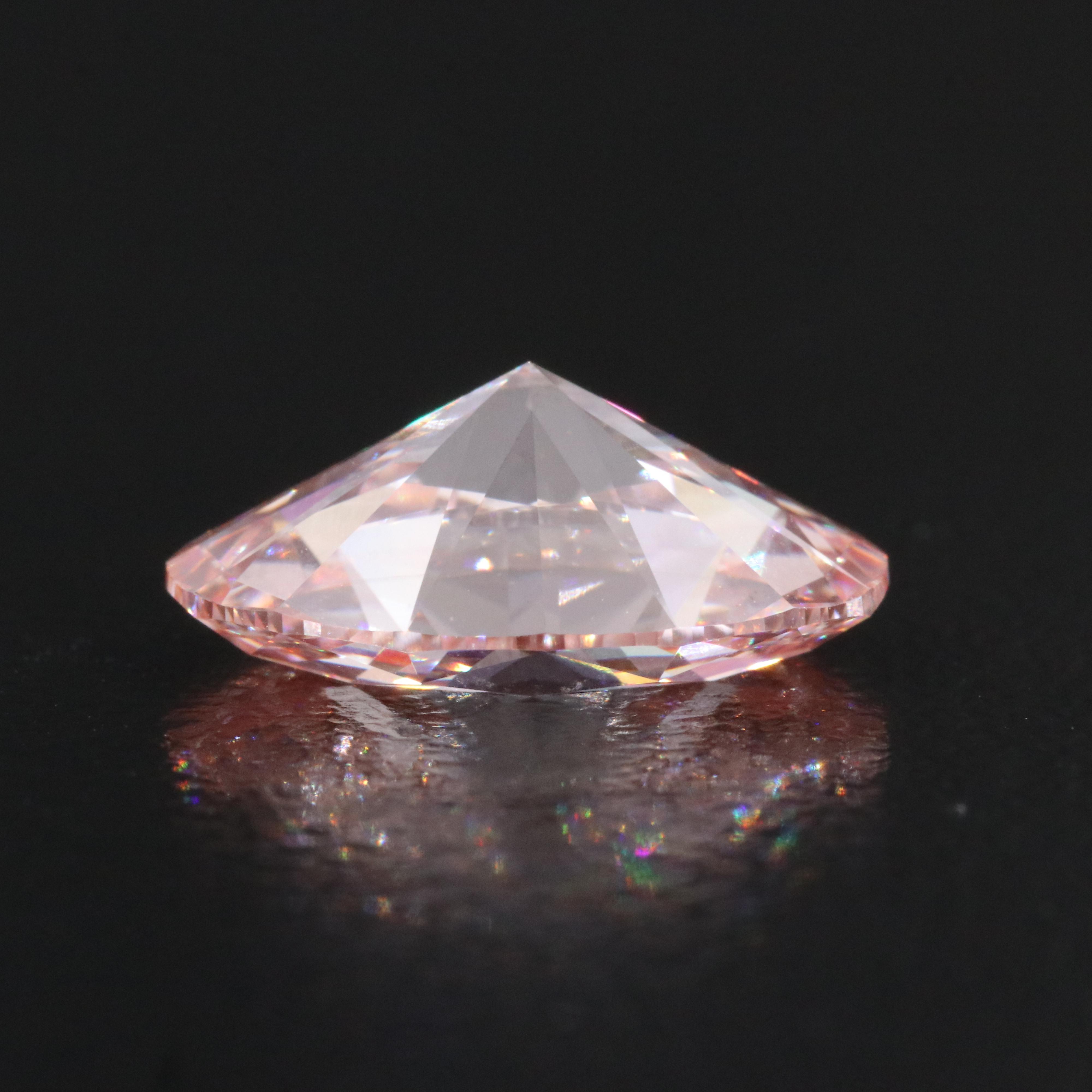 Loose 3.85 CT Lab Grown Fancy Vivid Pink Diamond with IGI Report