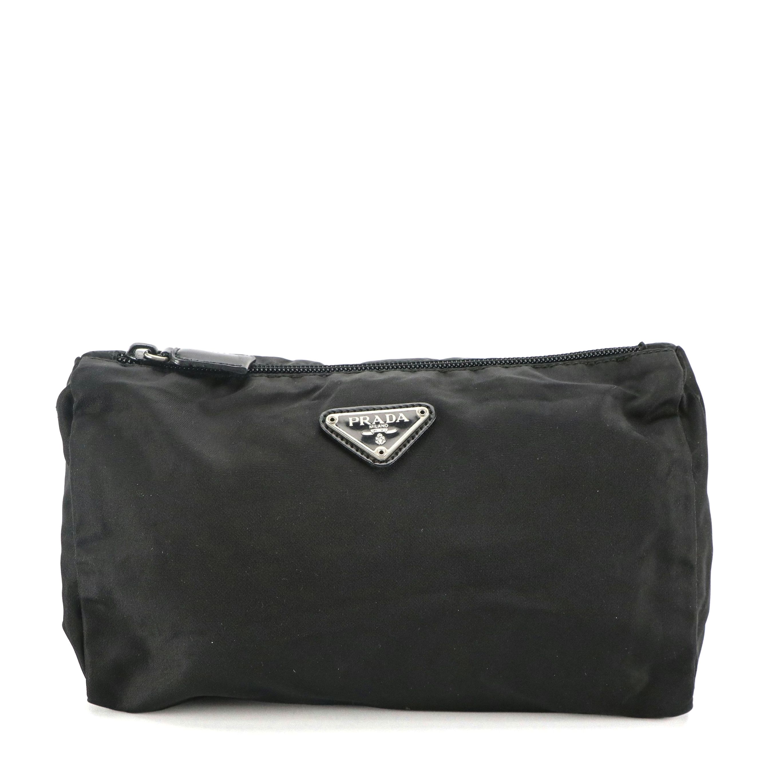 Prada Zip Pouch in Black Tessuto Nylon