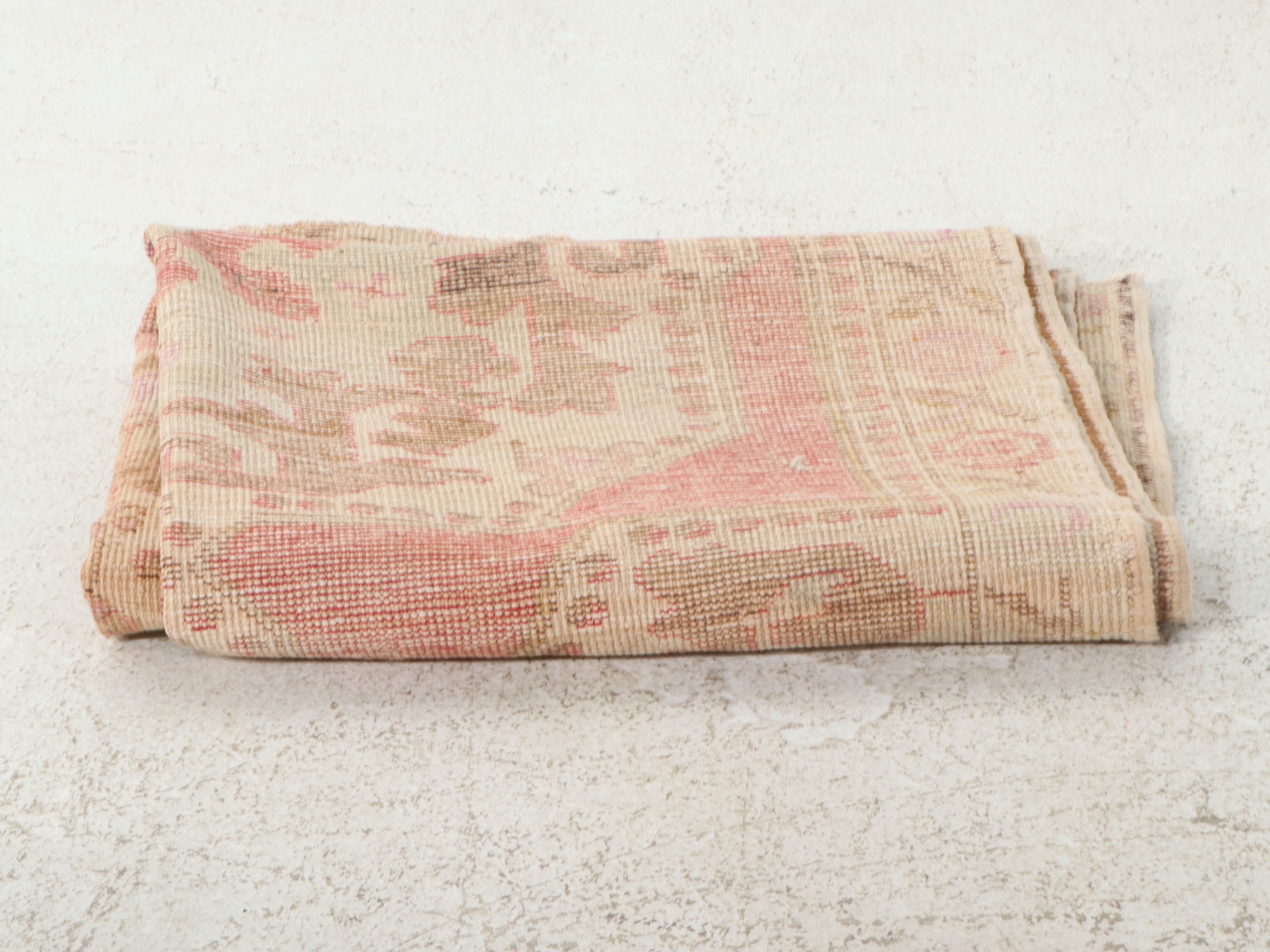 4' x 7'5 Hand-Knotted Turkish Oushak Area Rug