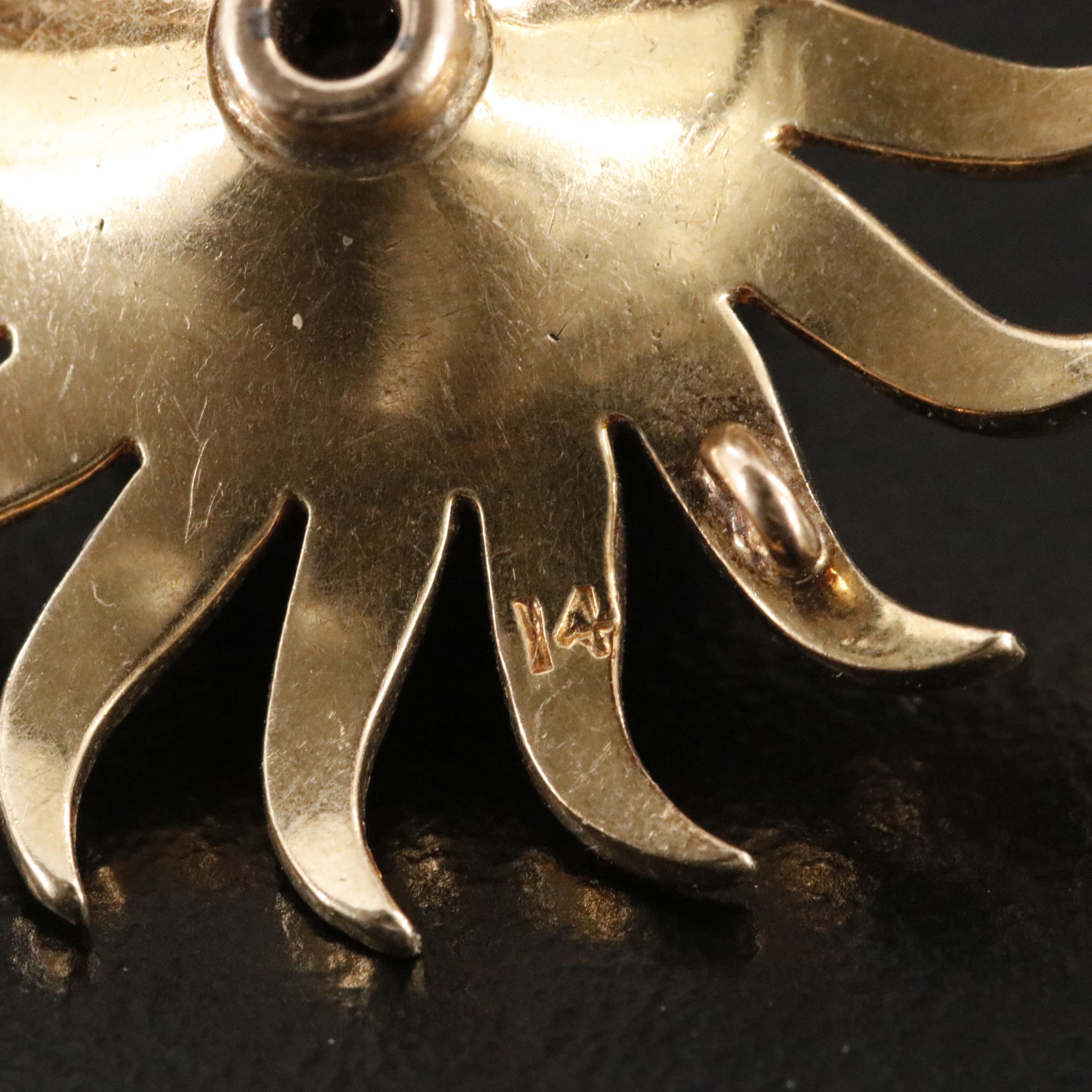 Antique 14K Diamond and Pearl Brooch