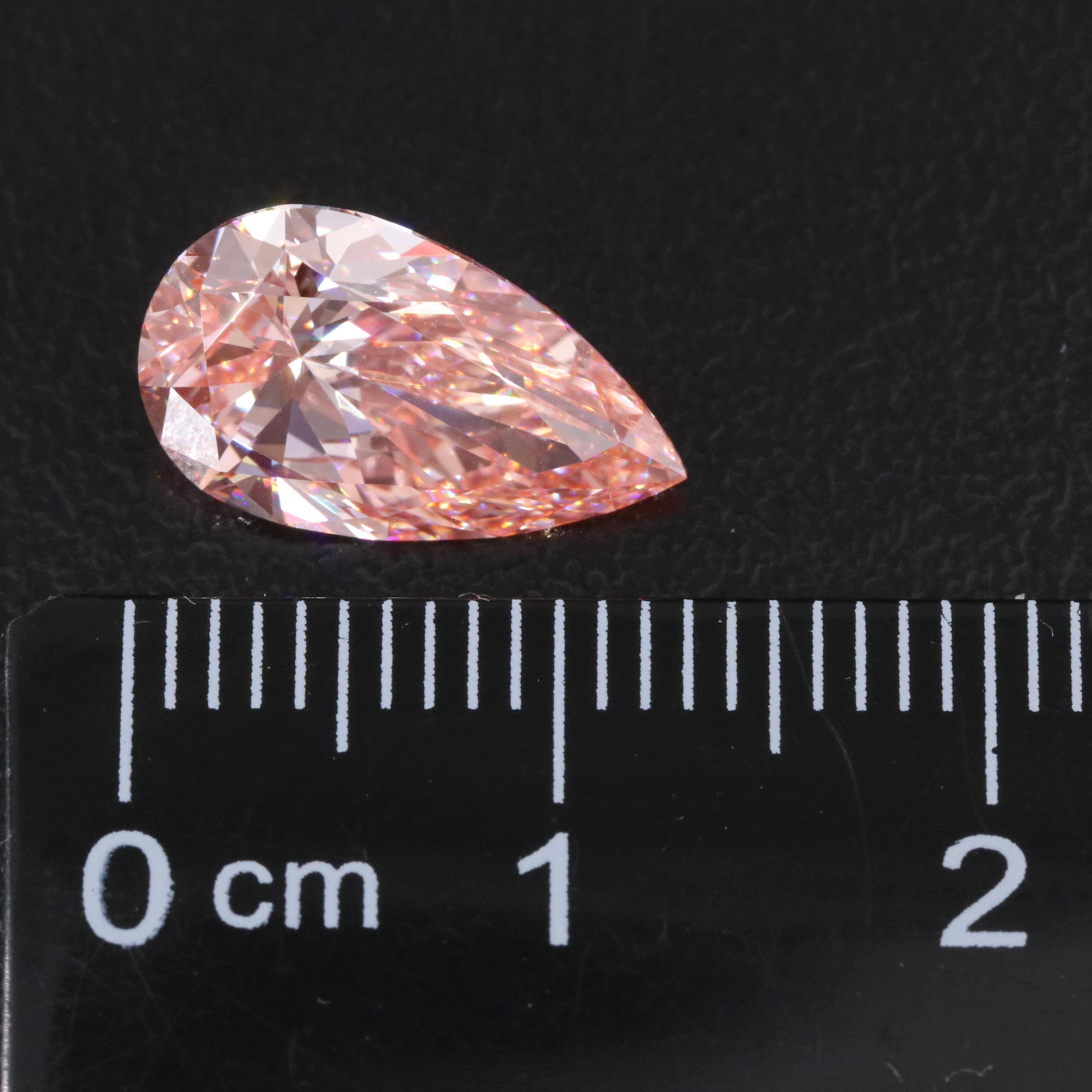 Loose 2.92 CT Lab Grown Fancy Vivid Pink Diamond with IGI Report