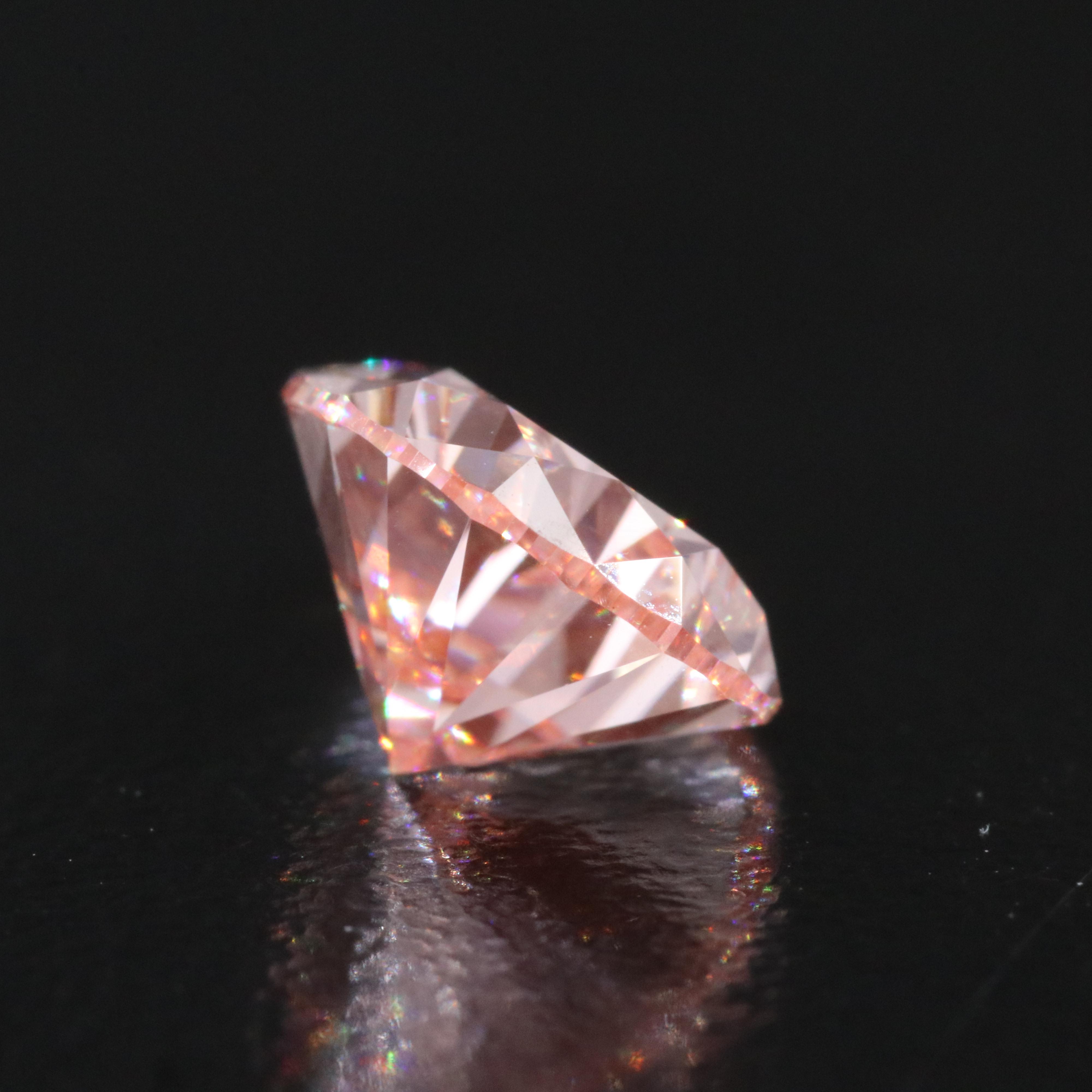 Loose 2.92 CT Lab Grown Fancy Vivid Pink Diamond with IGI Report