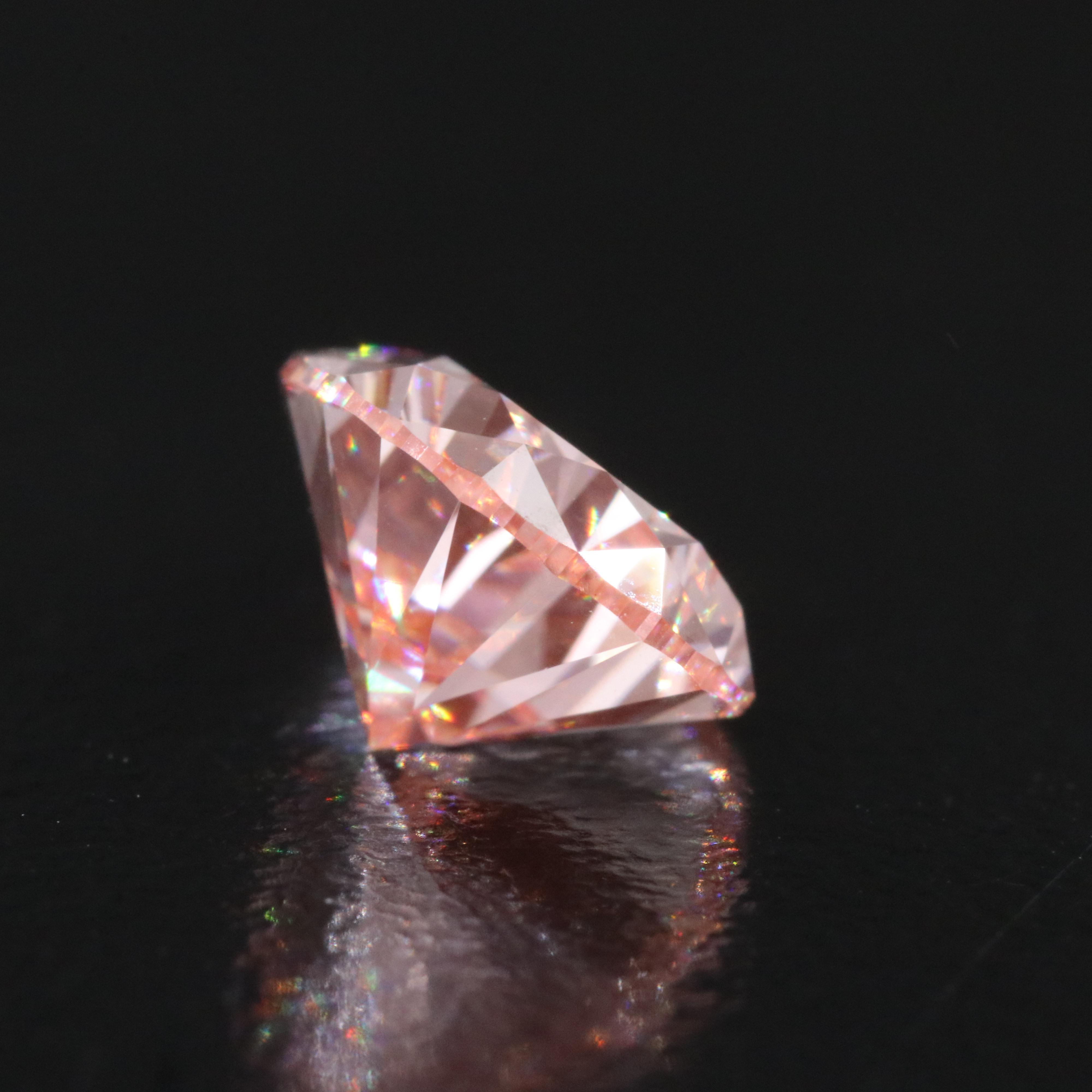 Loose 2.92 CT Lab Grown Fancy Vivid Pink Diamond with IGI Report