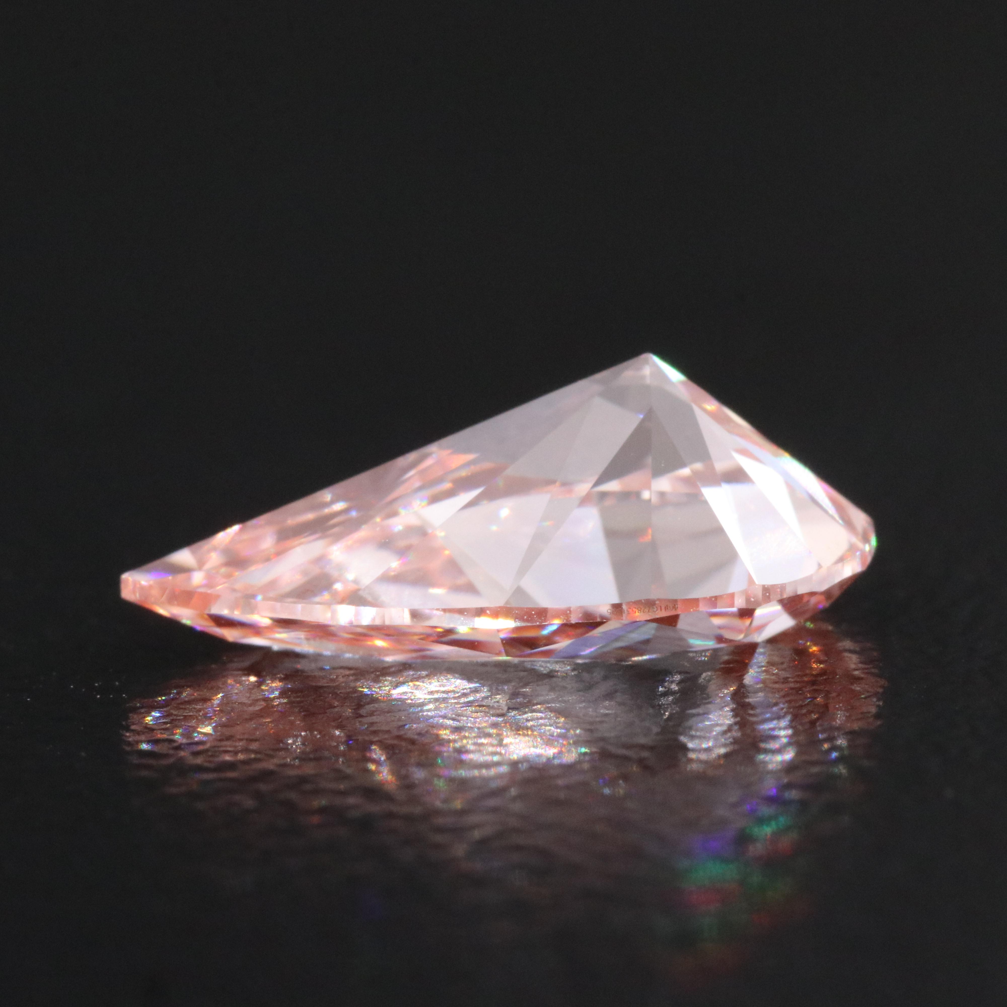 Loose 2.92 CT Lab Grown Fancy Vivid Pink Diamond with IGI Report