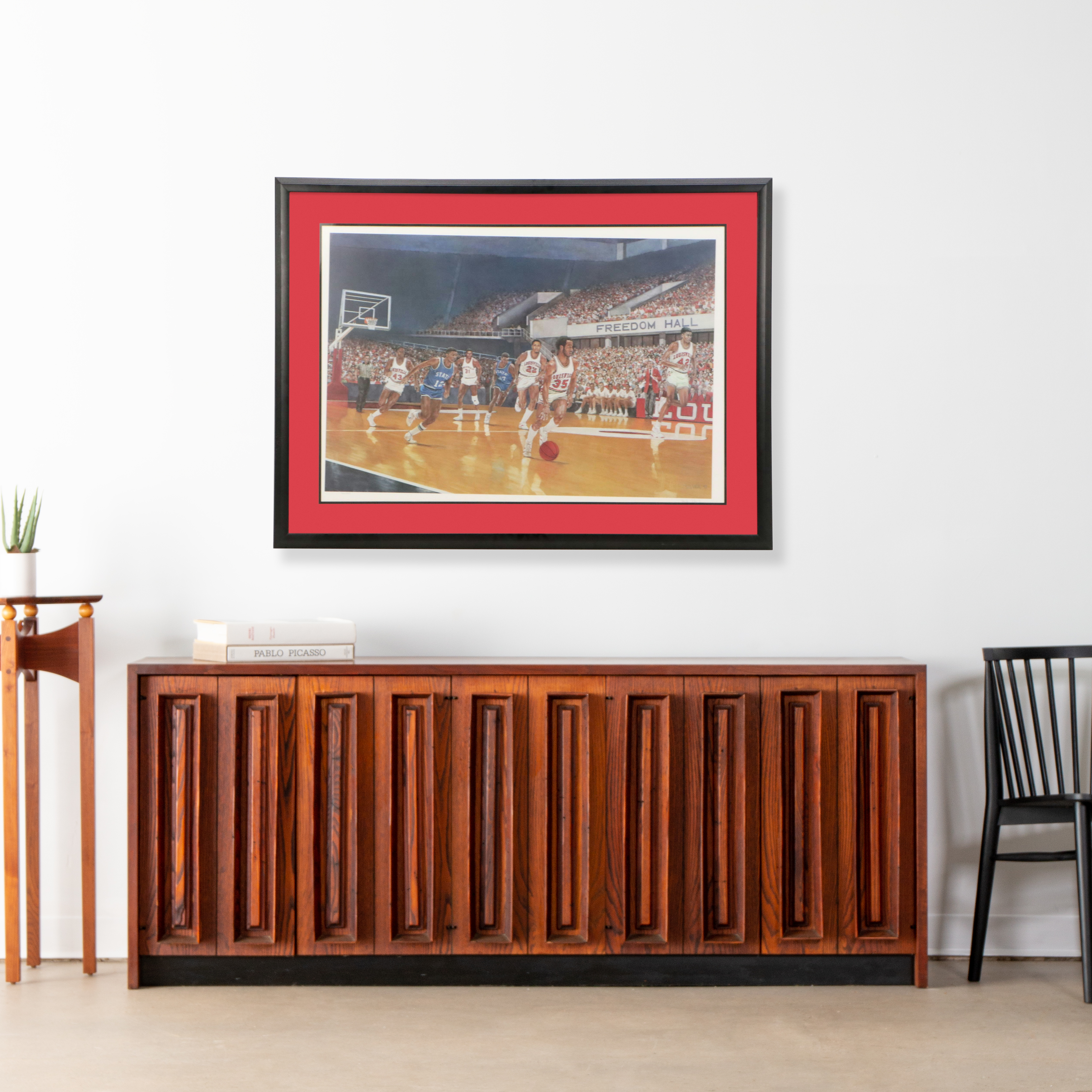 Stanley Silver College Basketball Themed Offset Lithograph, 1993