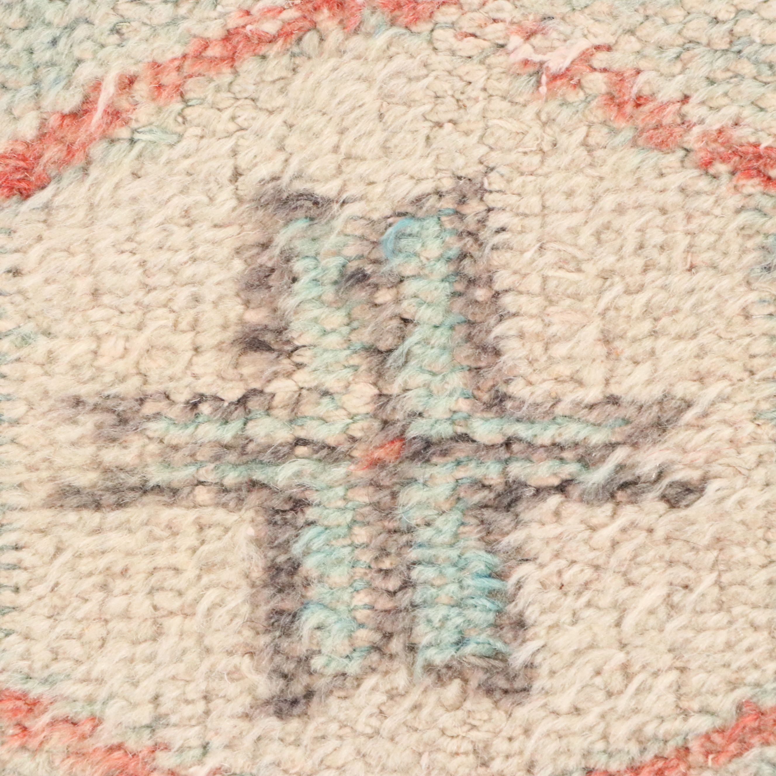 2'11 x 11'5 Hand-Knotted Turkish Oushak Carpet Runner