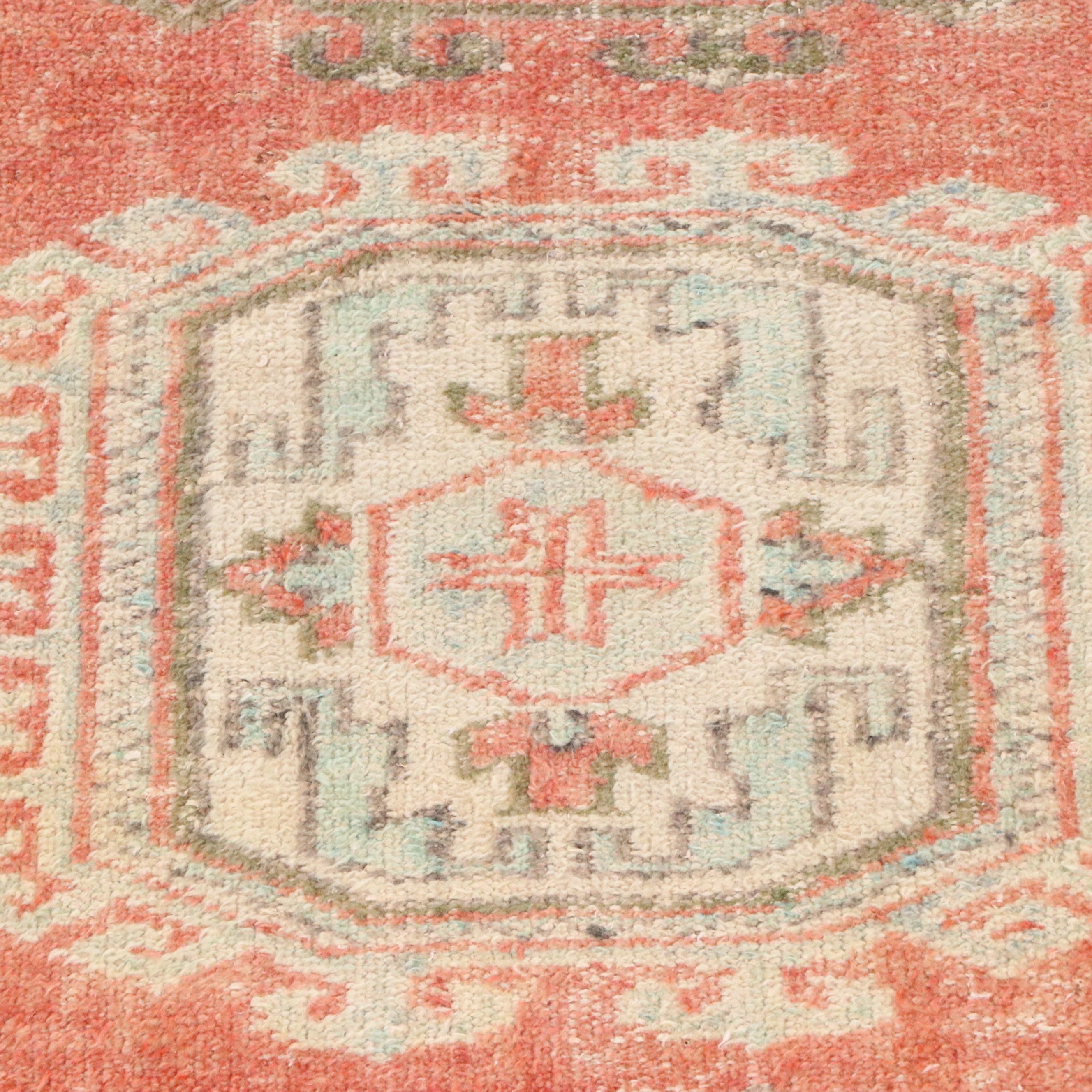 2'11 x 11'5 Hand-Knotted Turkish Oushak Carpet Runner