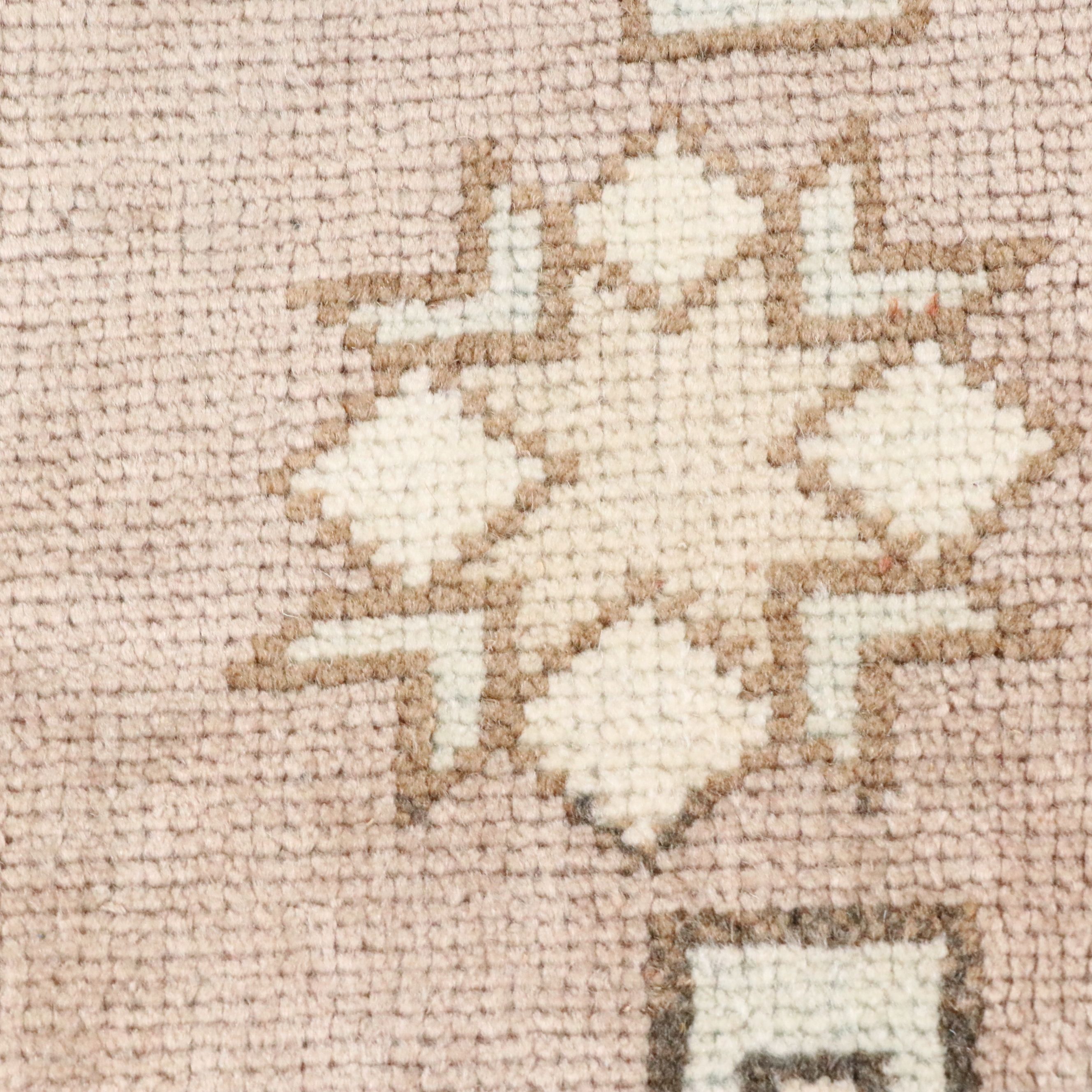 4'7 x 7' Hand-Knotted Turkish Oushak Area Rug