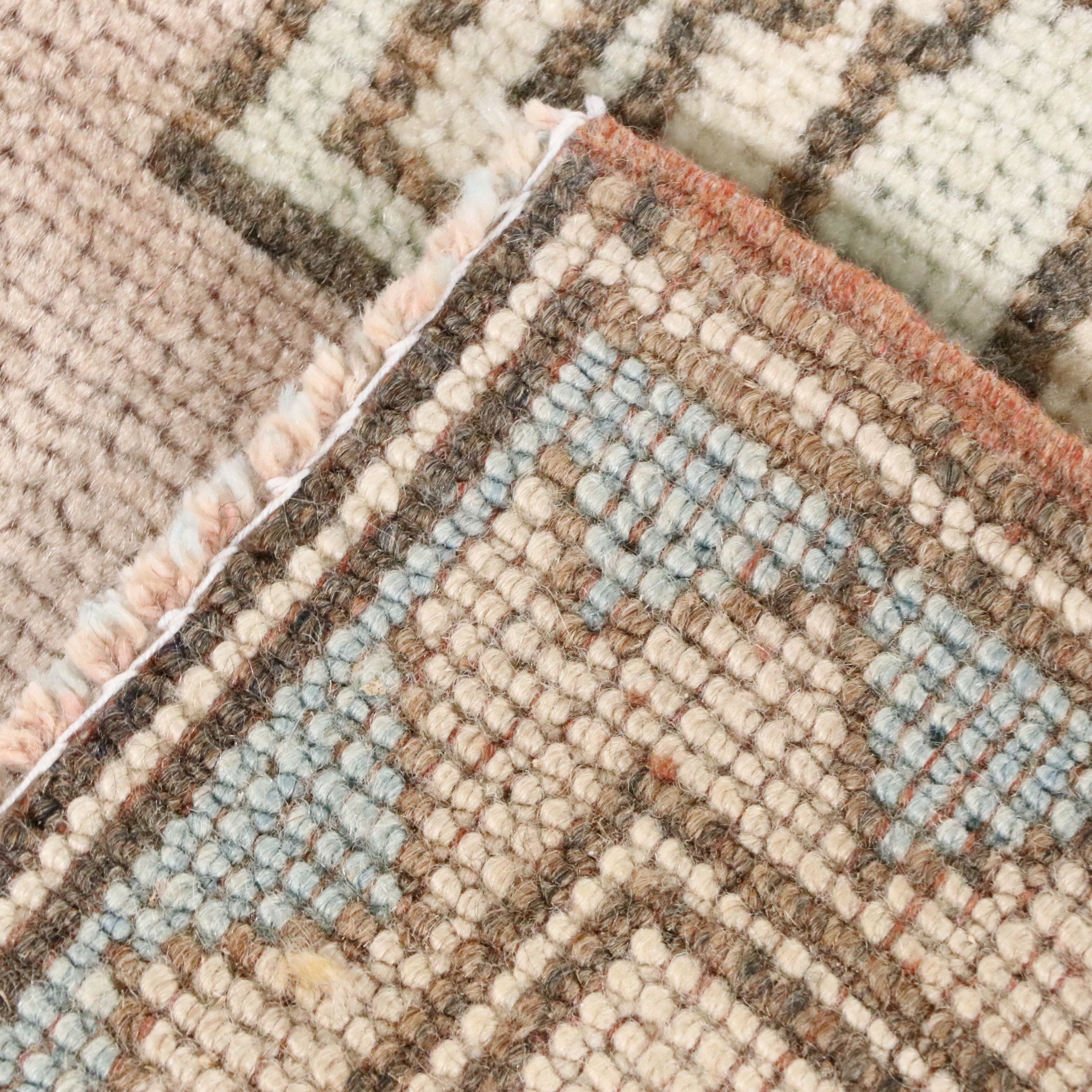 4'7 x 7' Hand-Knotted Turkish Oushak Area Rug