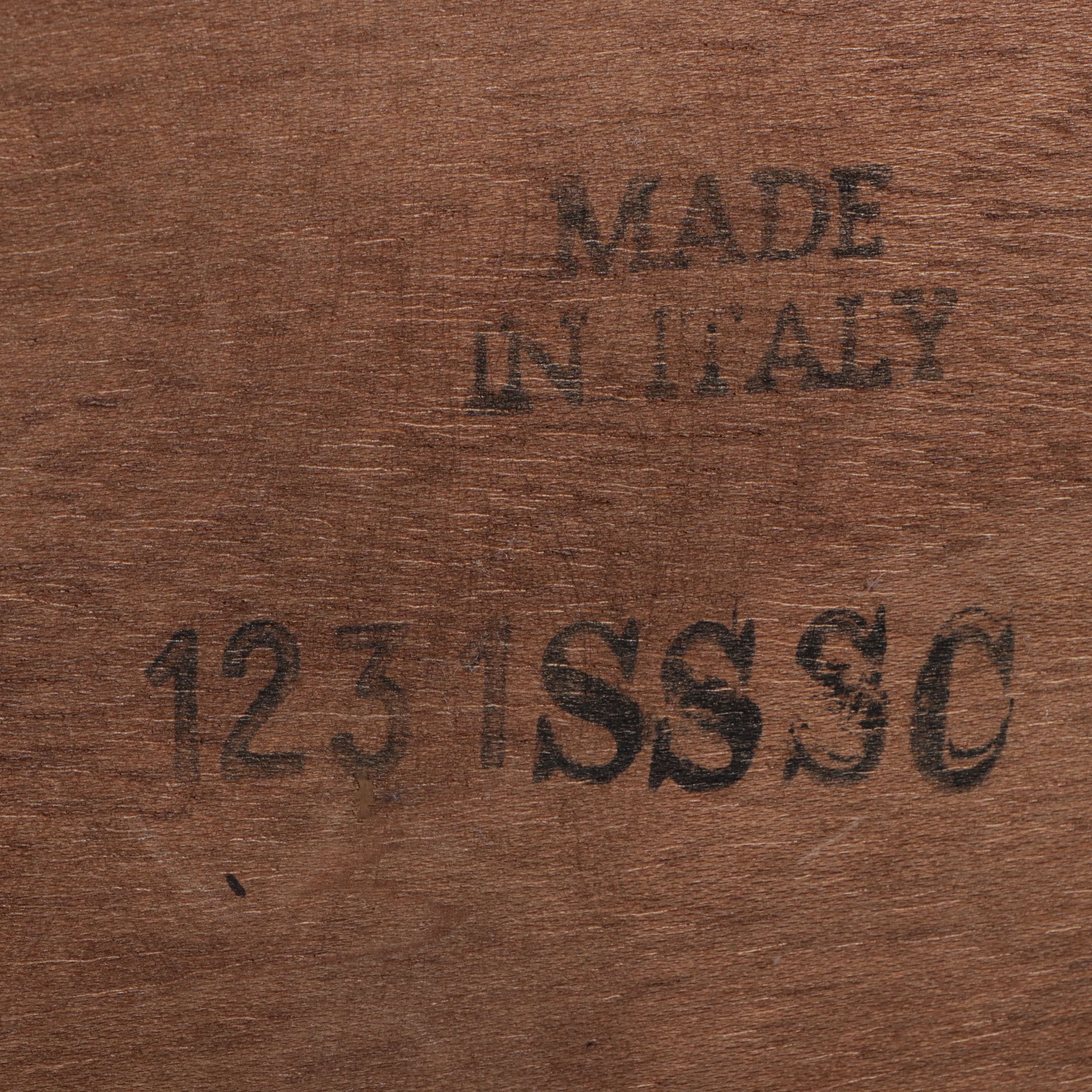 Italian Walnut Parquetry Bombé Chest