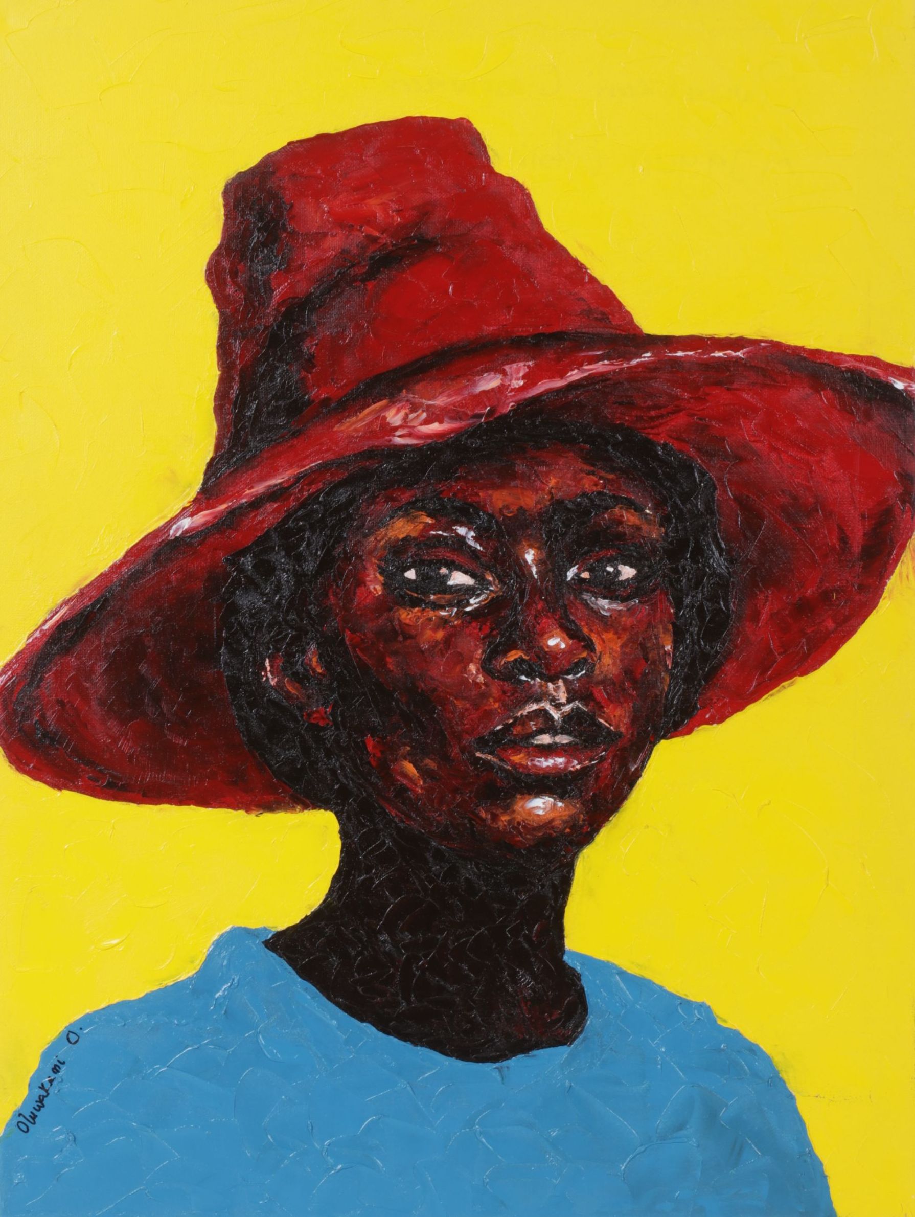 Oluwakemi Omowaire Oil Portrait "Ajagun Obinrin", Early 21st Century