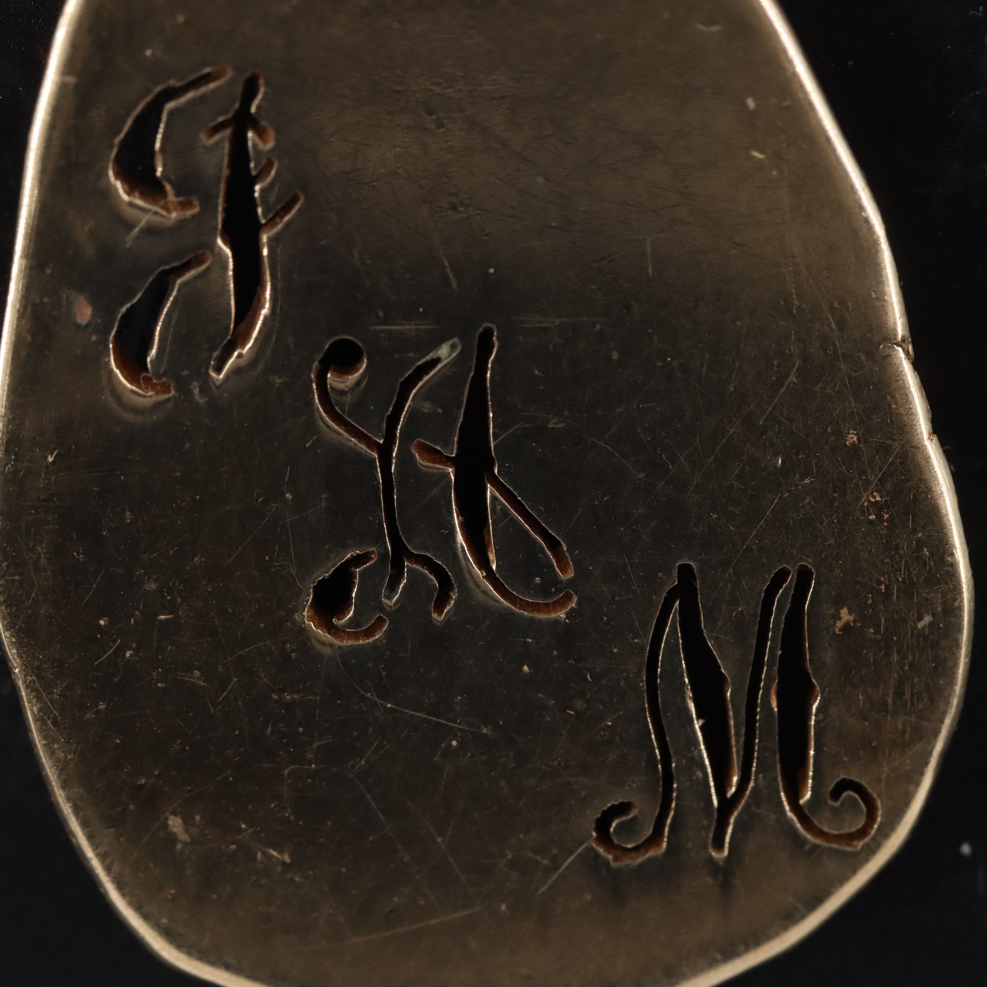 14K Initials Cutout Pendant