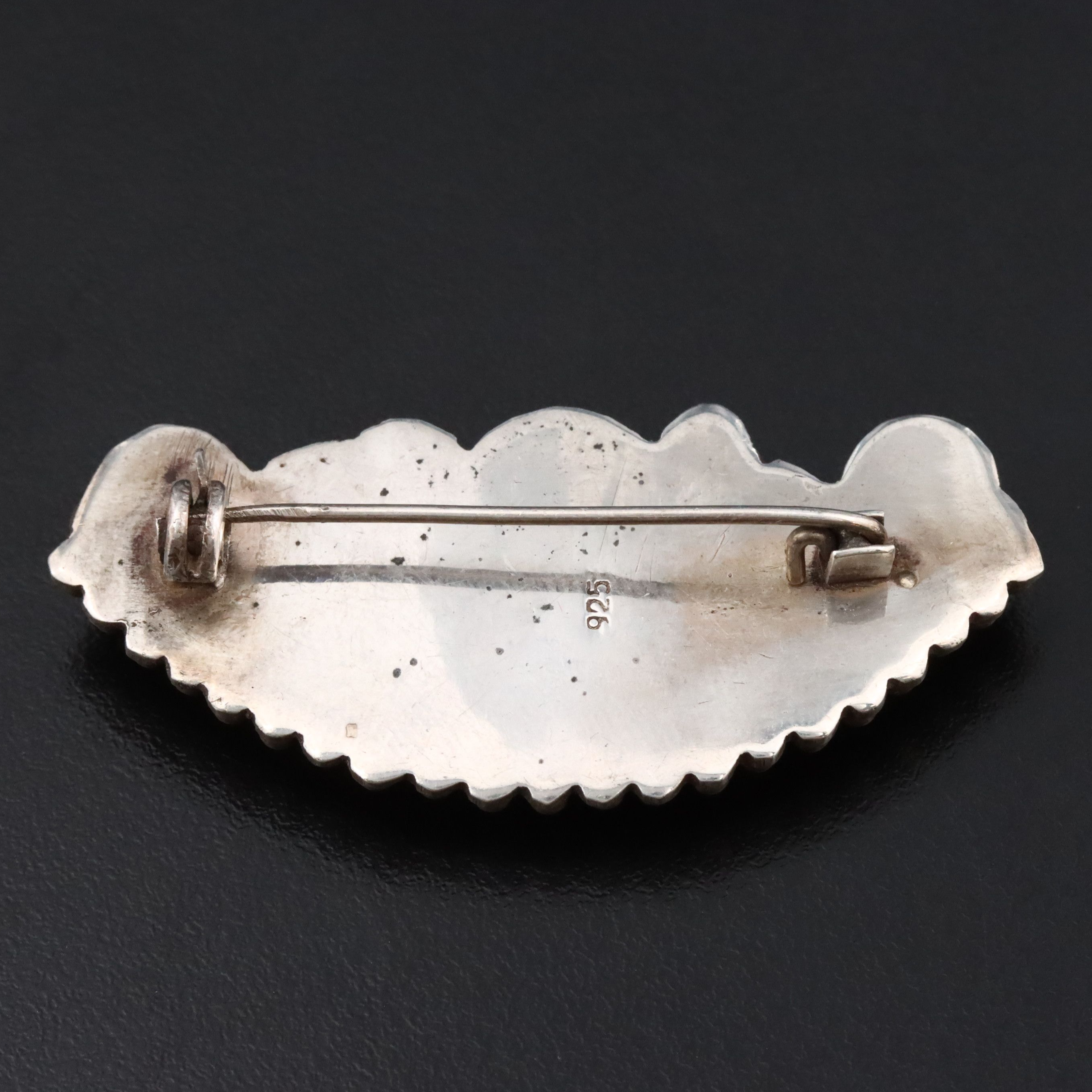 Sterling Amethyst Brooch