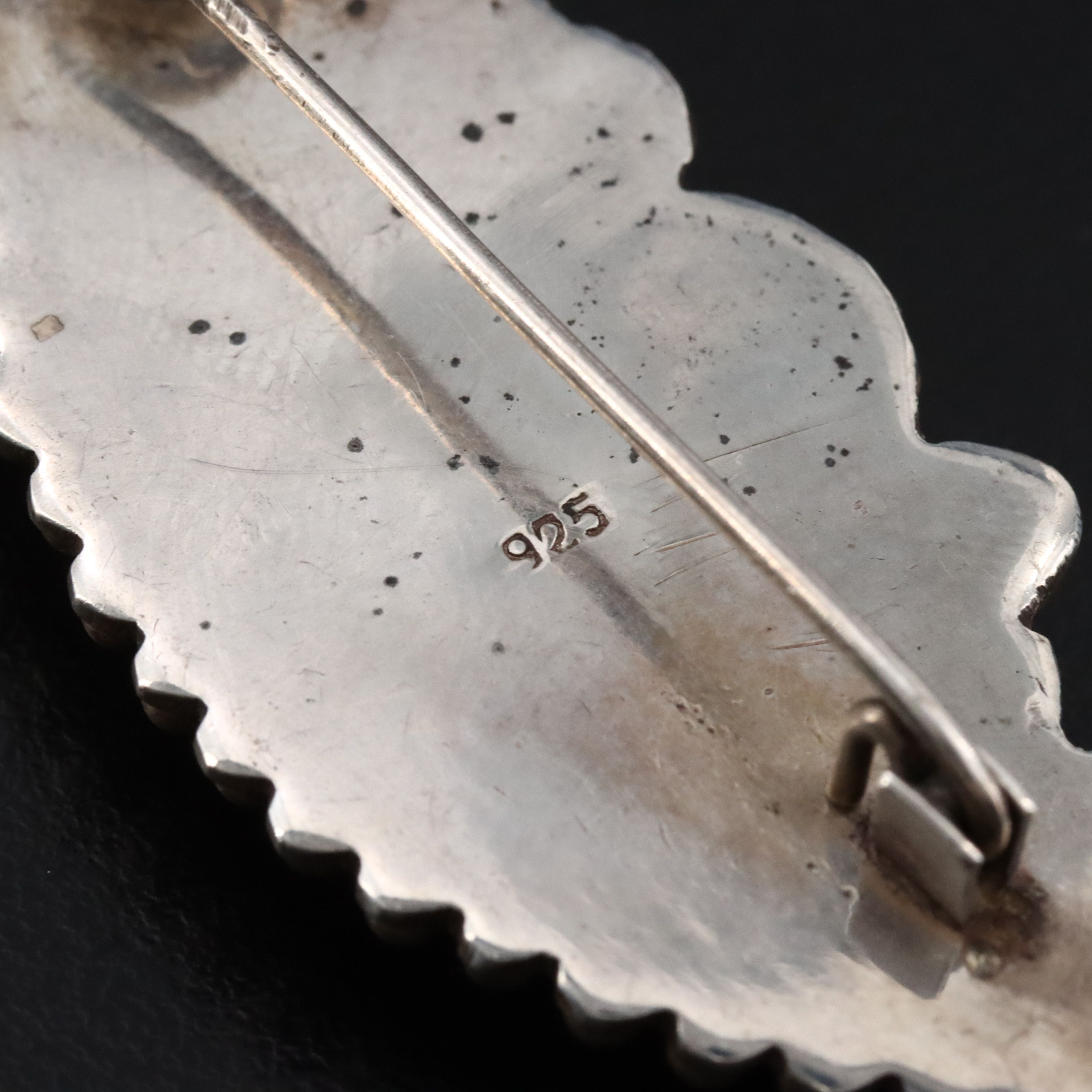 Sterling Amethyst Brooch