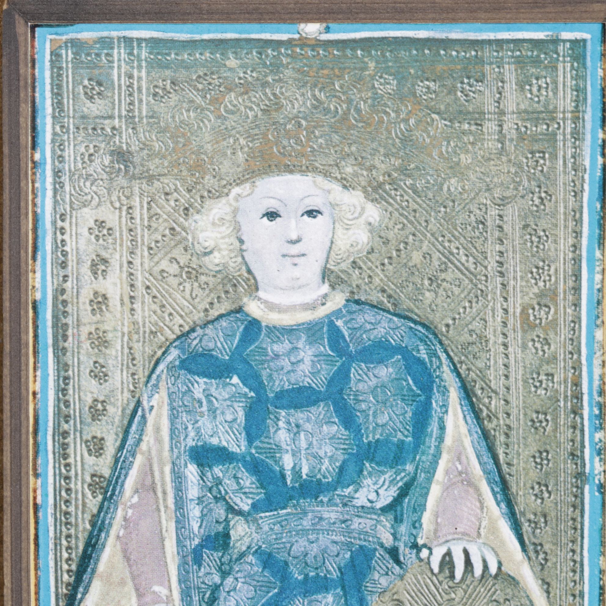 Framed Visconti-Sforza King and Queen of Coin Tarot Cards