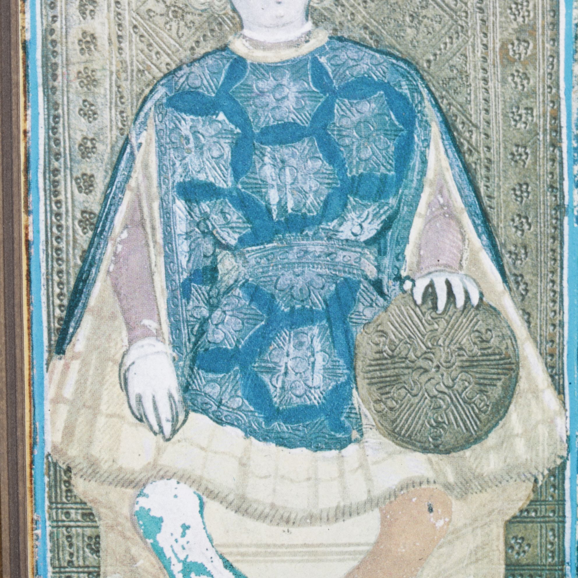 Framed Visconti-Sforza King and Queen of Coin Tarot Cards