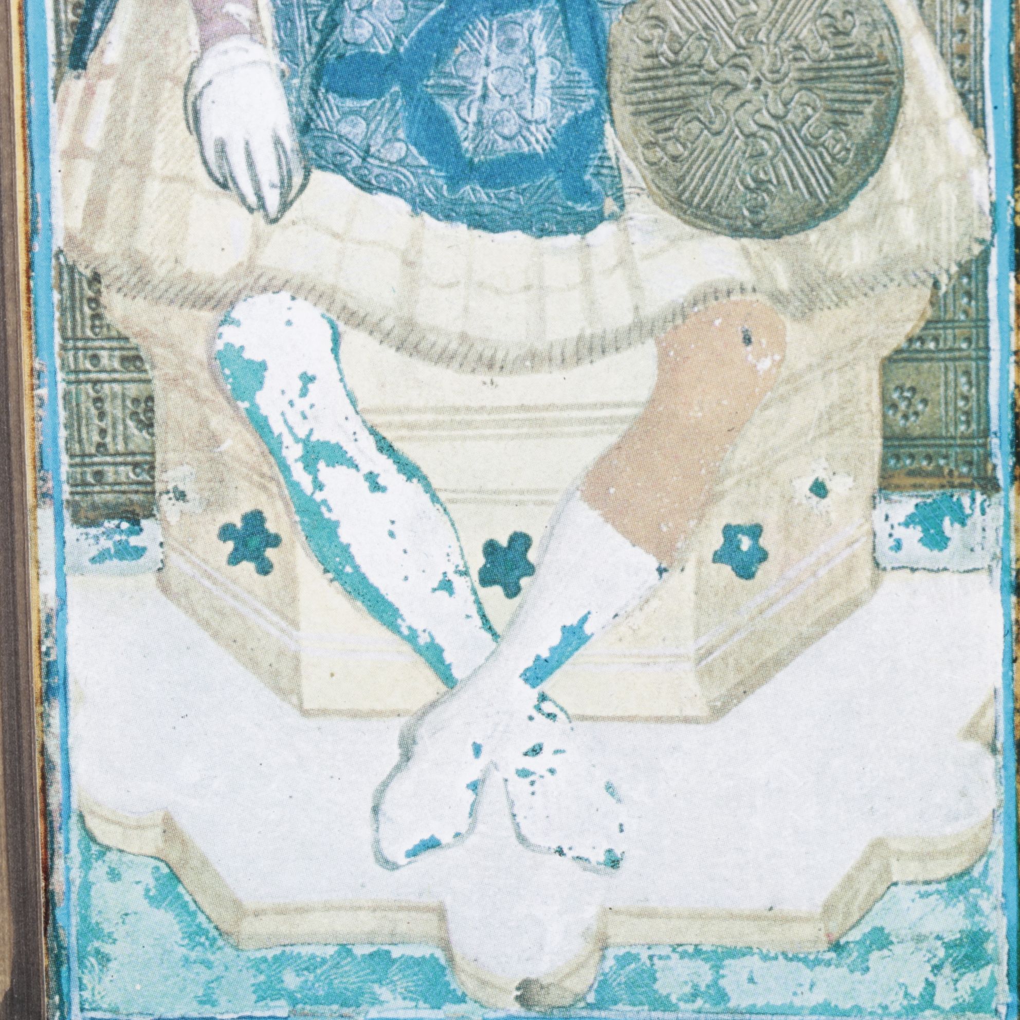 Framed Visconti-Sforza King and Queen of Coin Tarot Cards