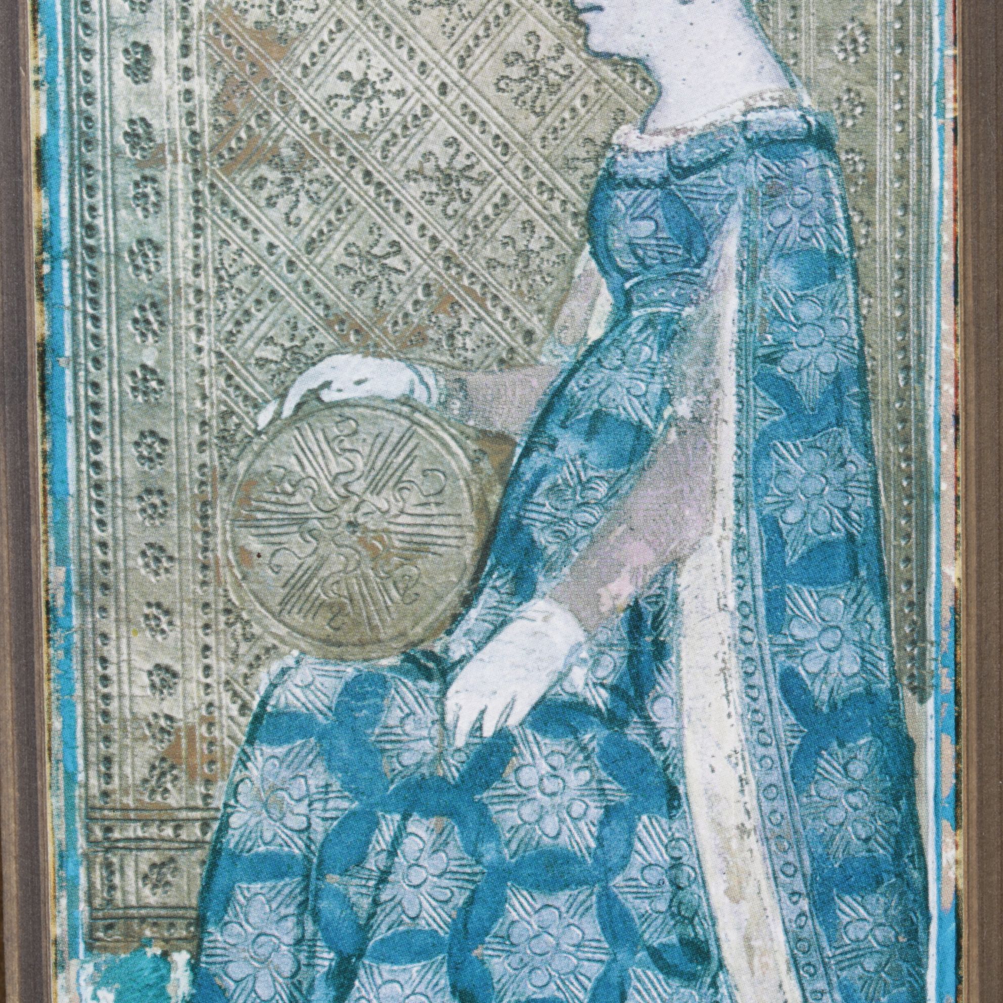 Framed Visconti-Sforza King and Queen of Coin Tarot Cards