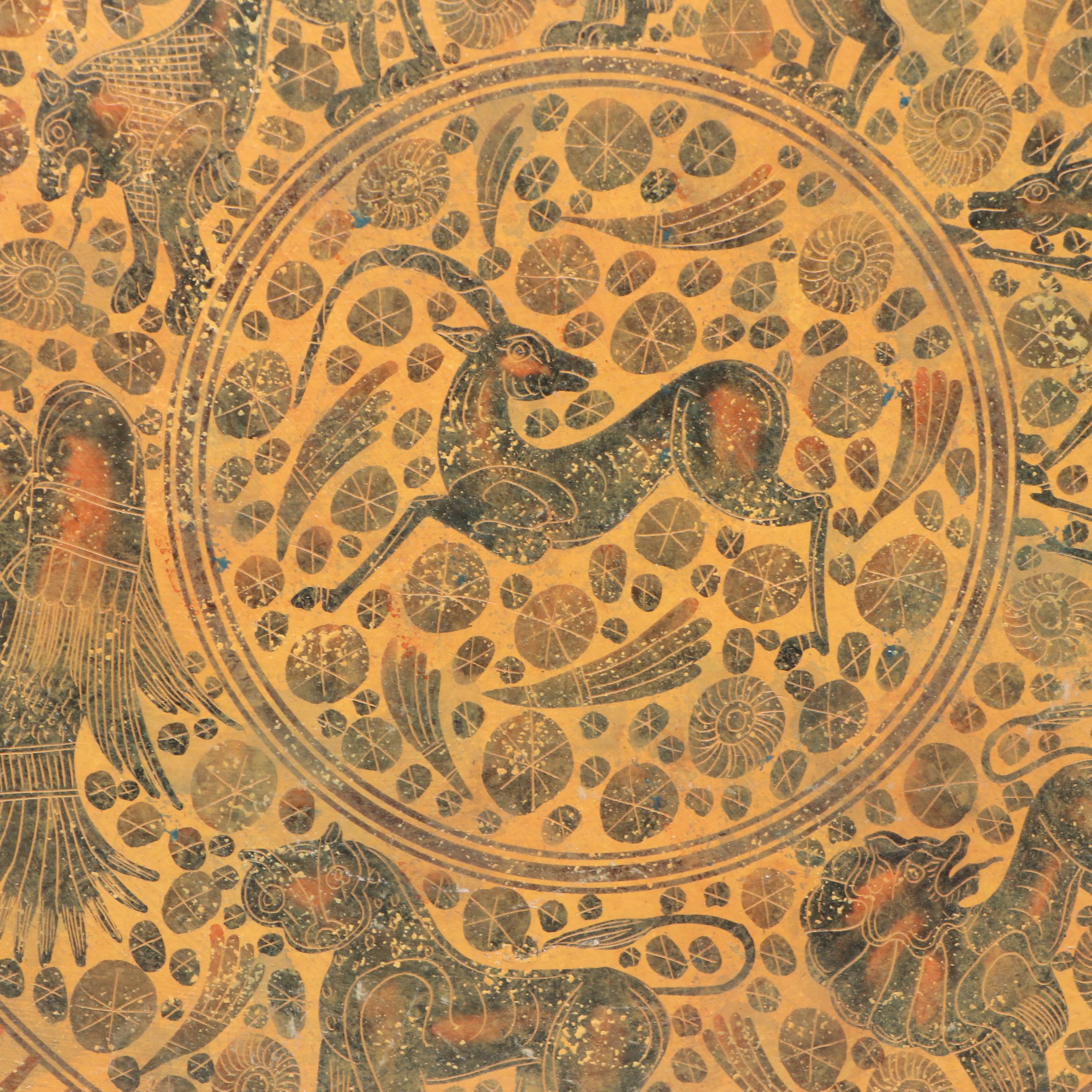 Paris Vagis Hand-Painted Corinthian Period Terracotta Replica Wall Hanging Decor