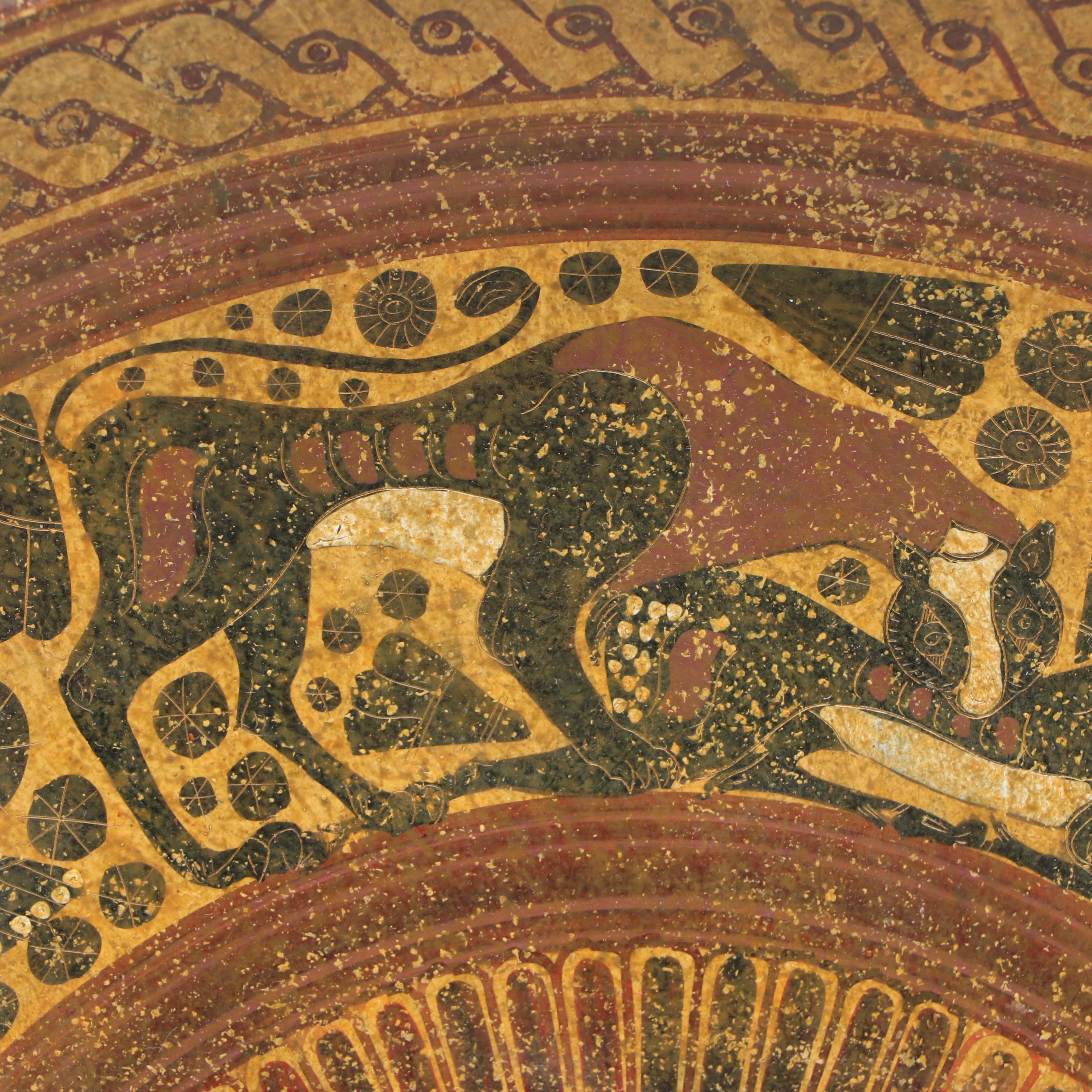 Paris Vagis Hand-Painted Corinthian Period Terracotta Replica Wall Hanging Decor