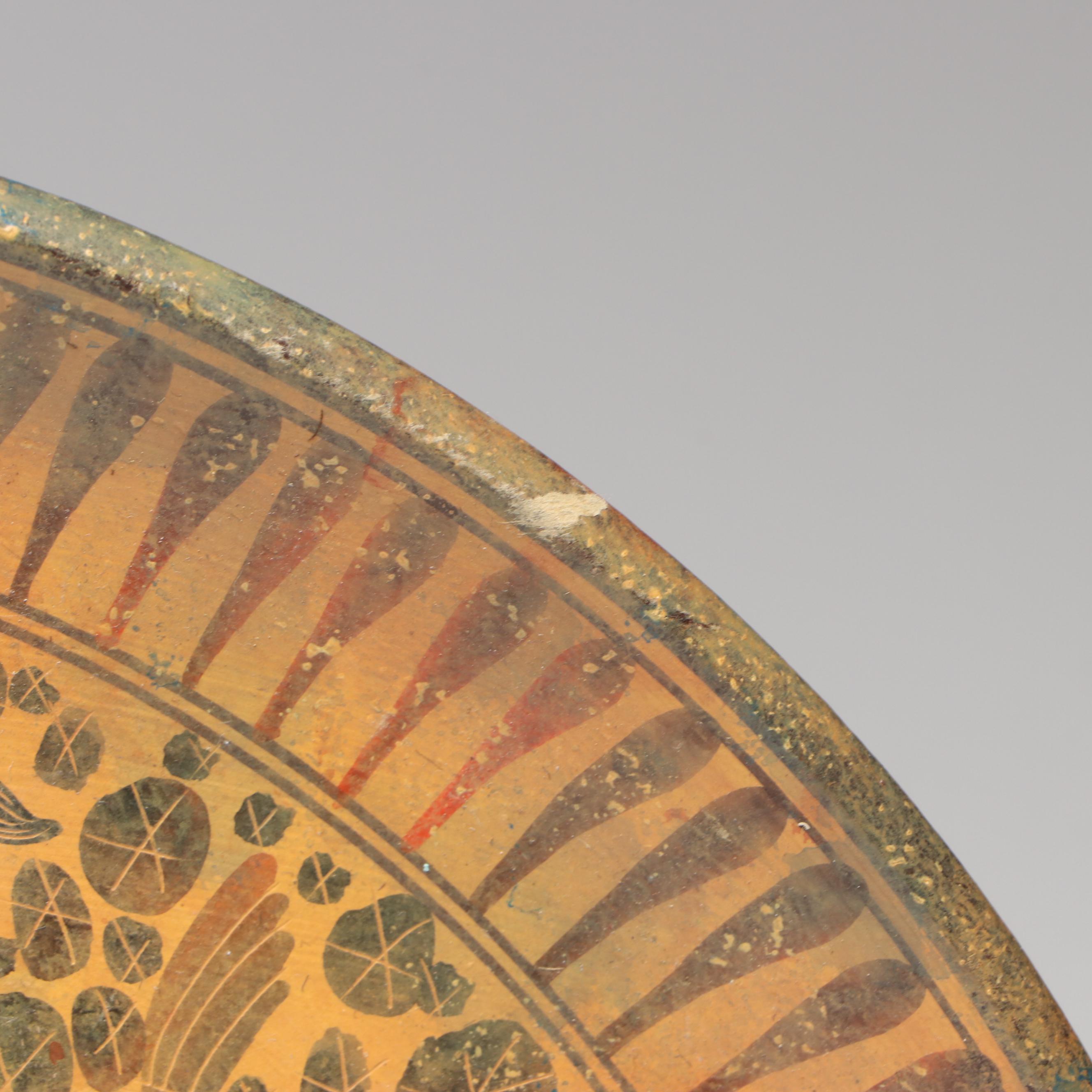 Paris Vagis Hand-Painted Corinthian Period Terracotta Replica Wall Hanging Decor