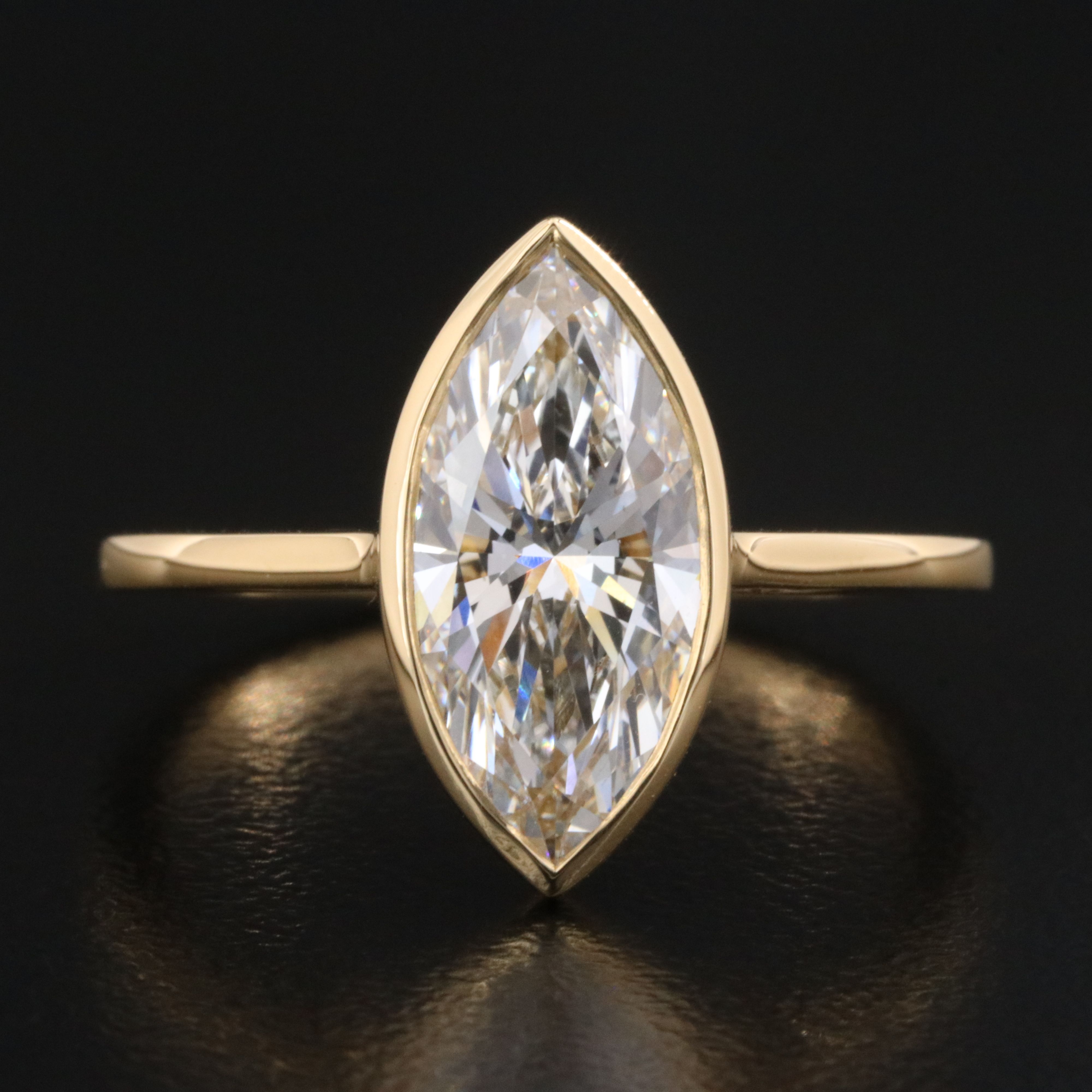 18K 1.99 CT Lab Grown Diamond Solitaire Ring with IGI Report