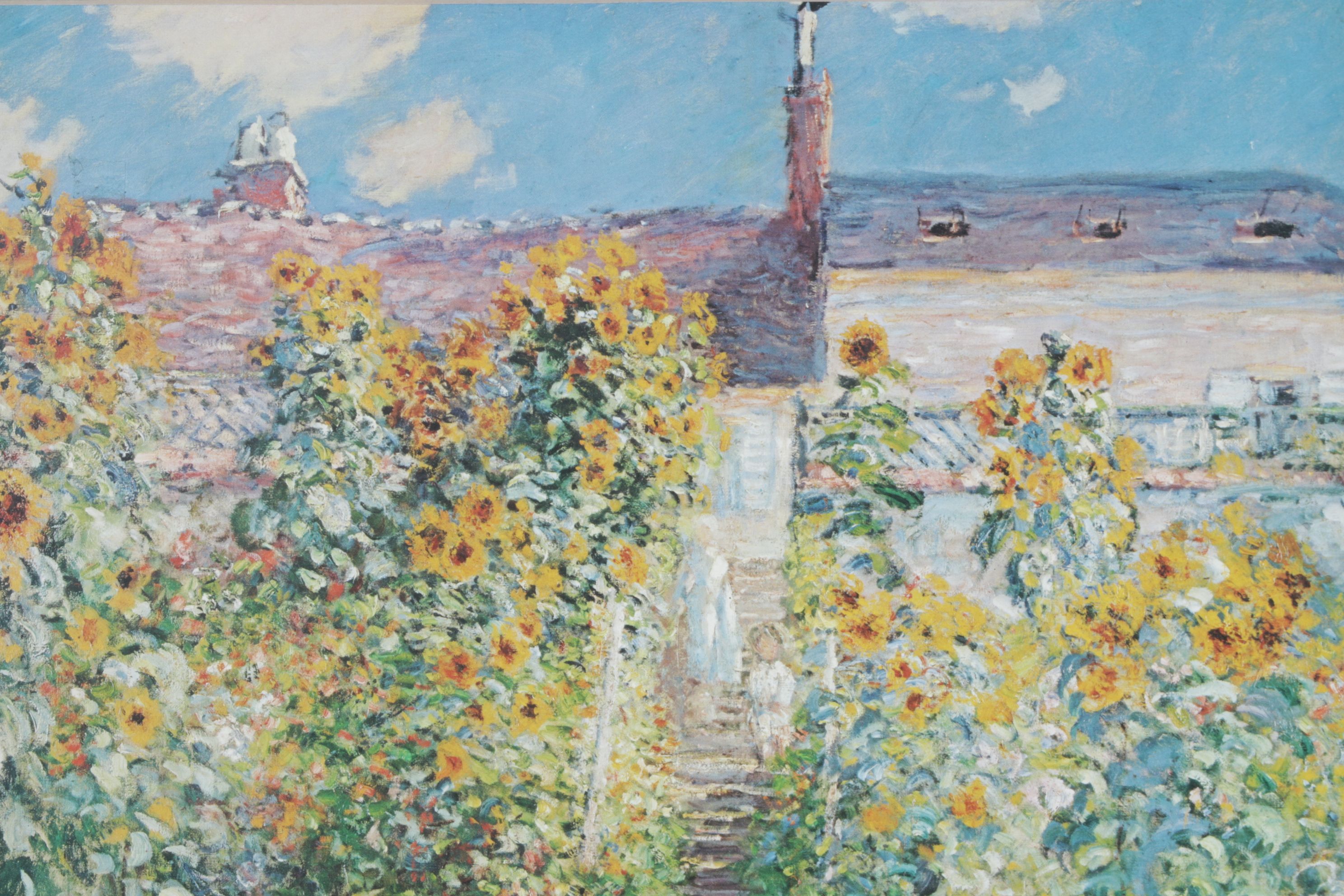 Offset Lithograph After Claude Monet "The Artist's Garden at Vetheuil"