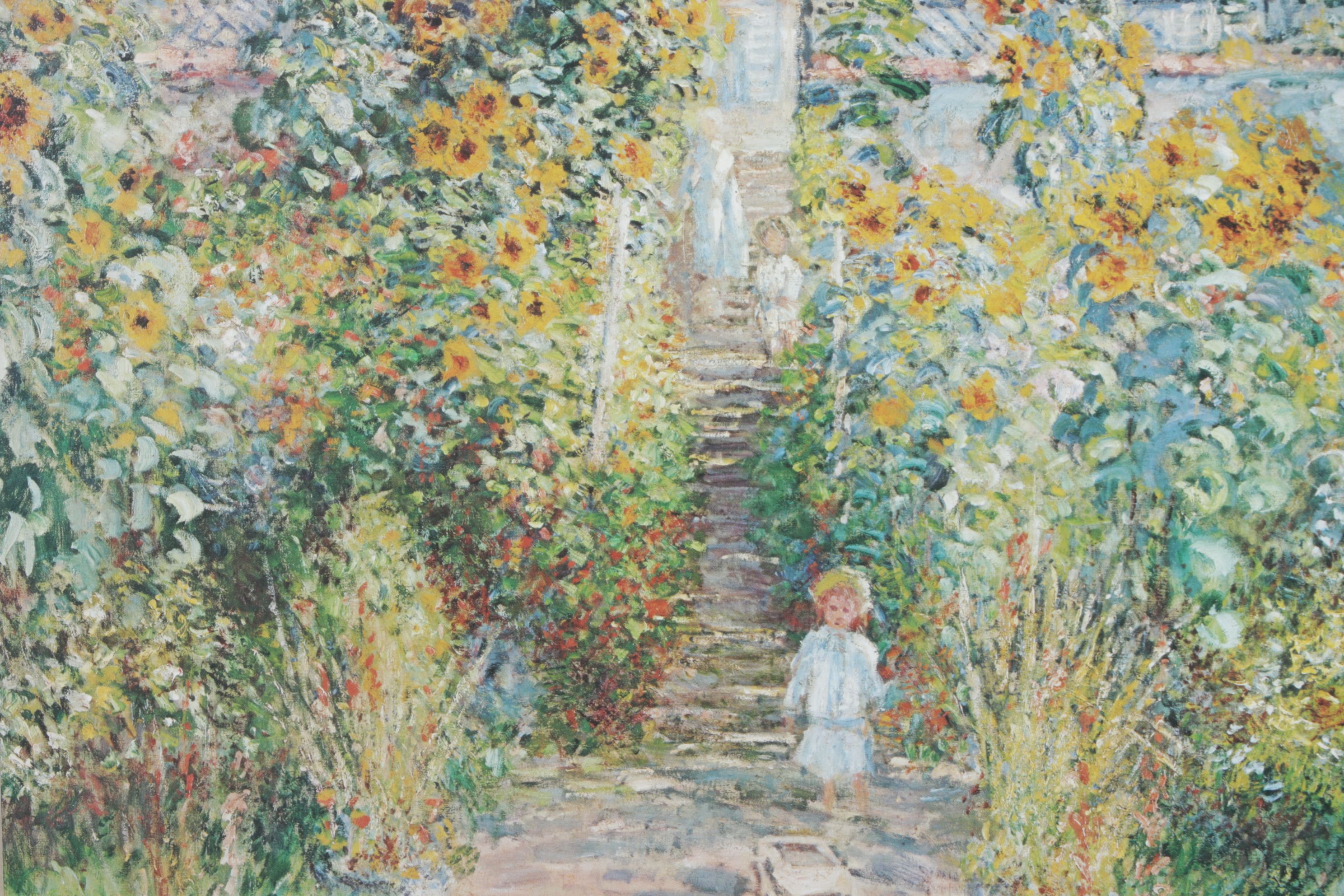 Offset Lithograph After Claude Monet "The Artist's Garden at Vetheuil"