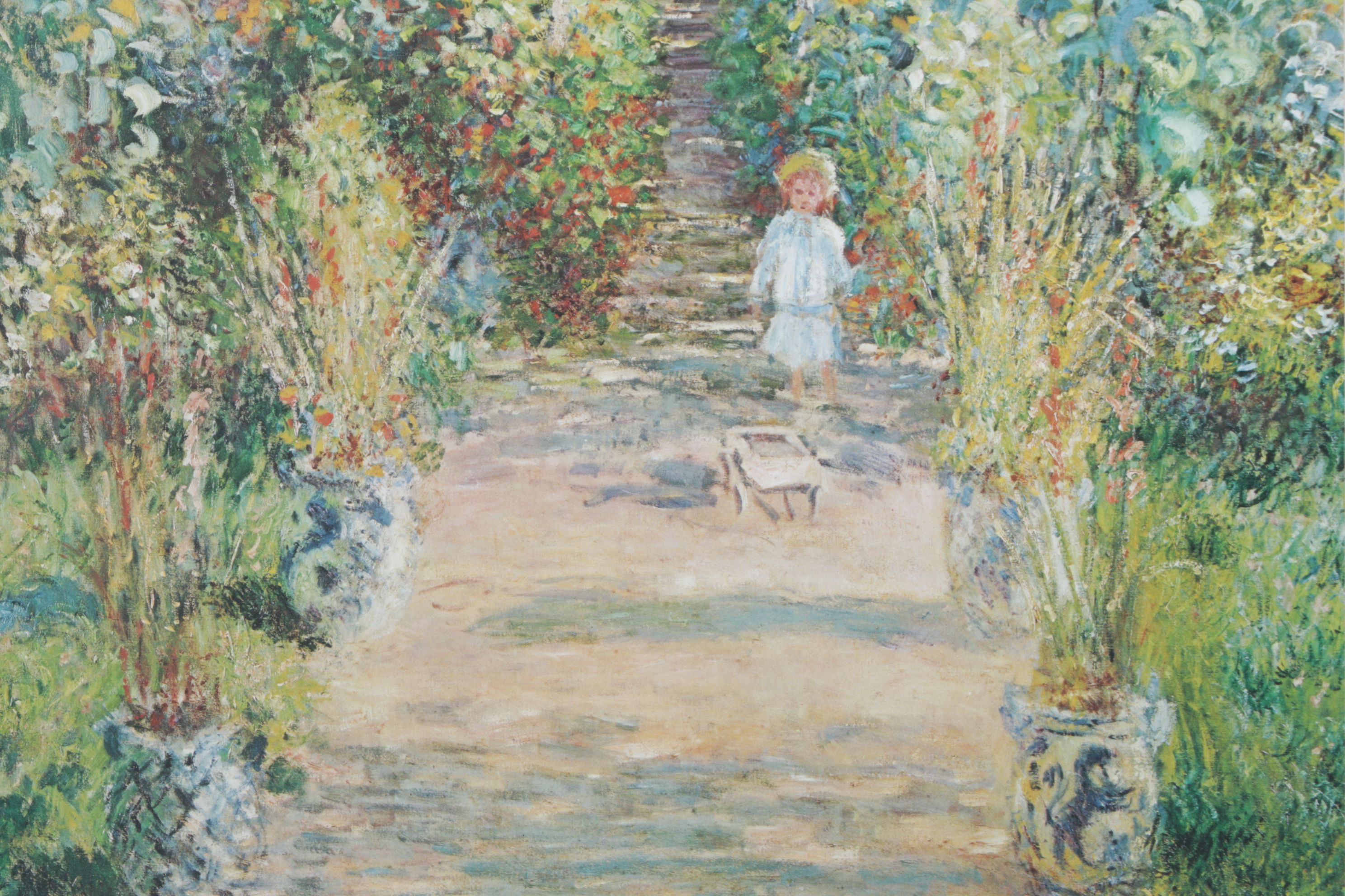 Offset Lithograph After Claude Monet "The Artist's Garden at Vetheuil"