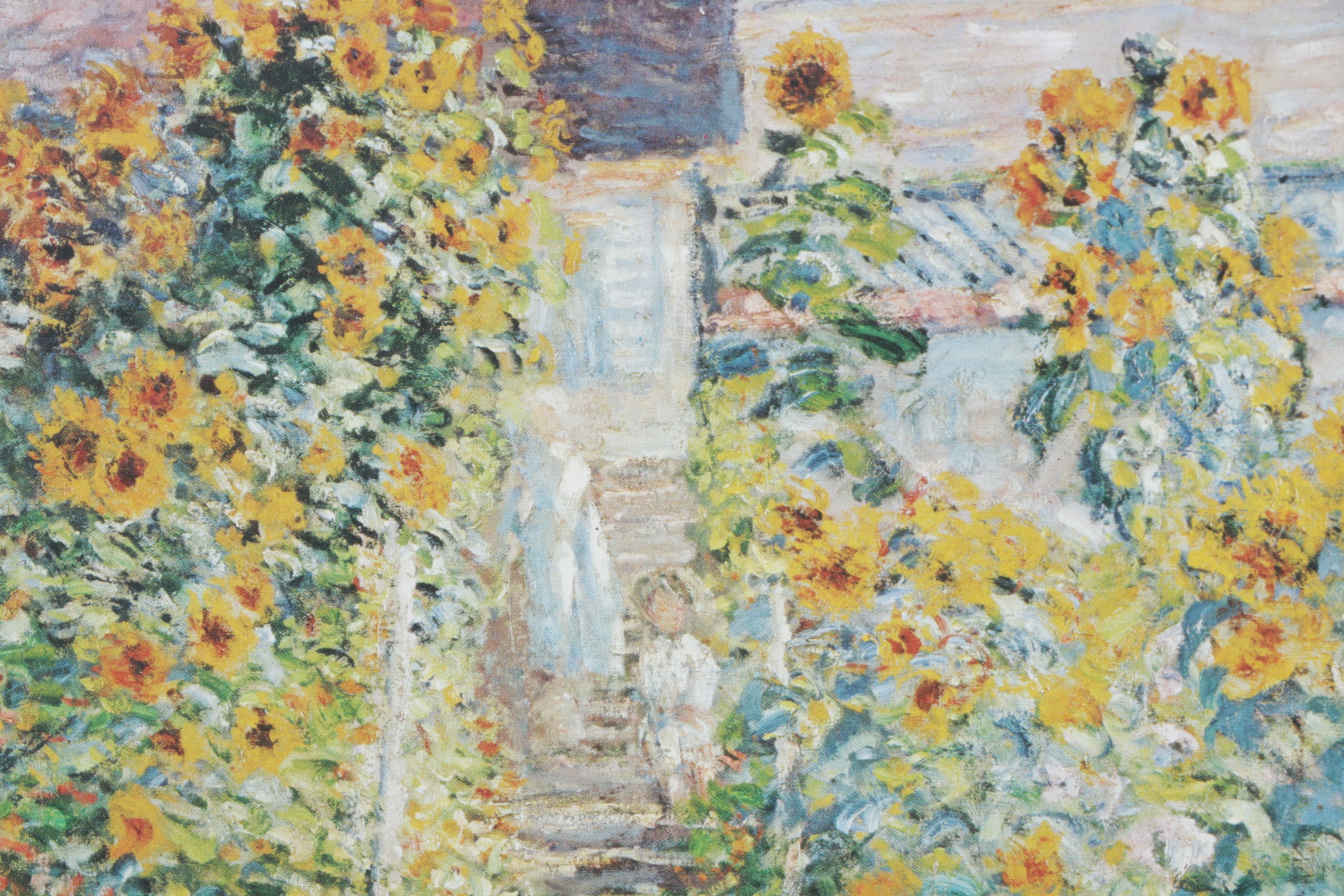 Offset Lithograph After Claude Monet "The Artist's Garden at Vetheuil"