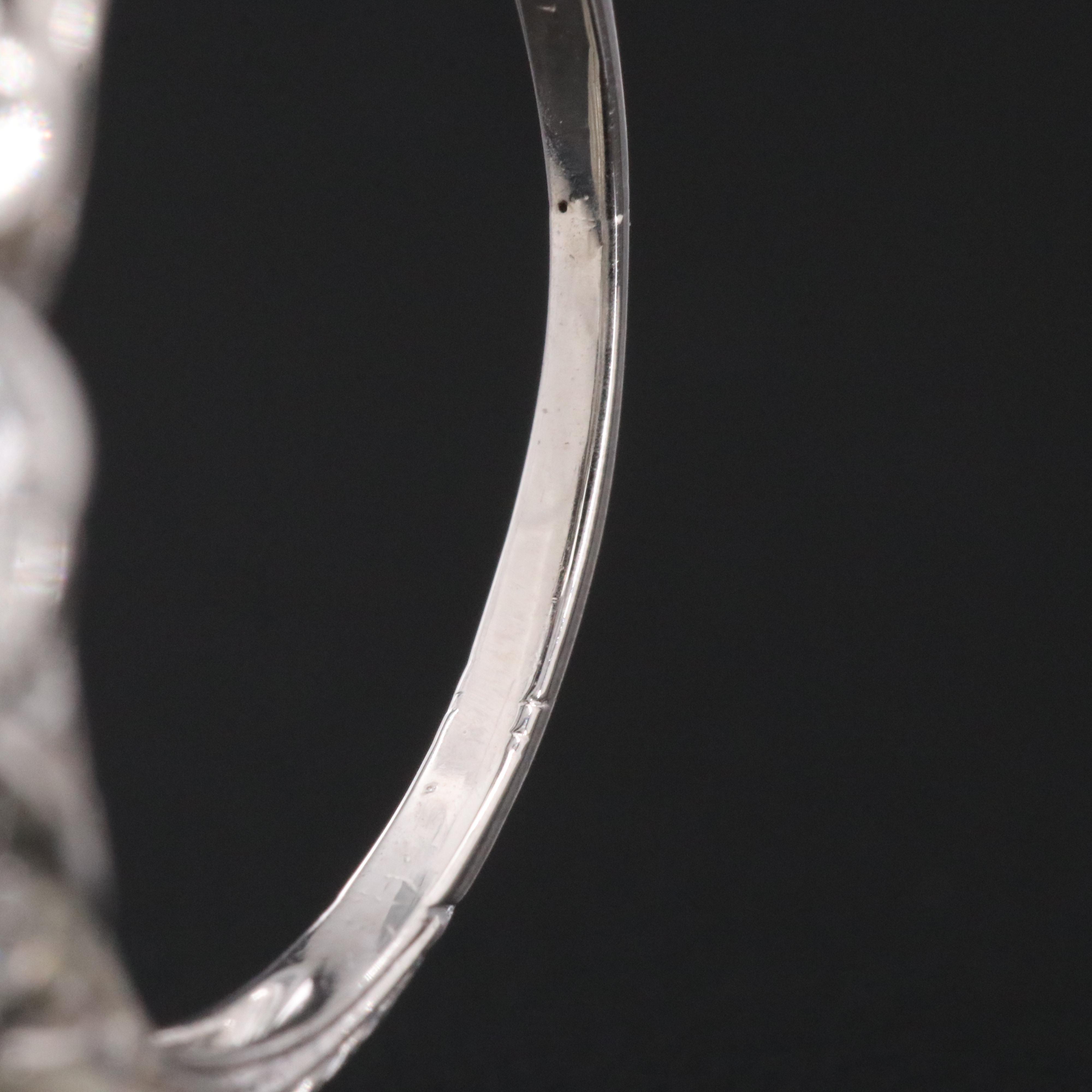 Antique Platinum 0.91 CTW Diamond Ring