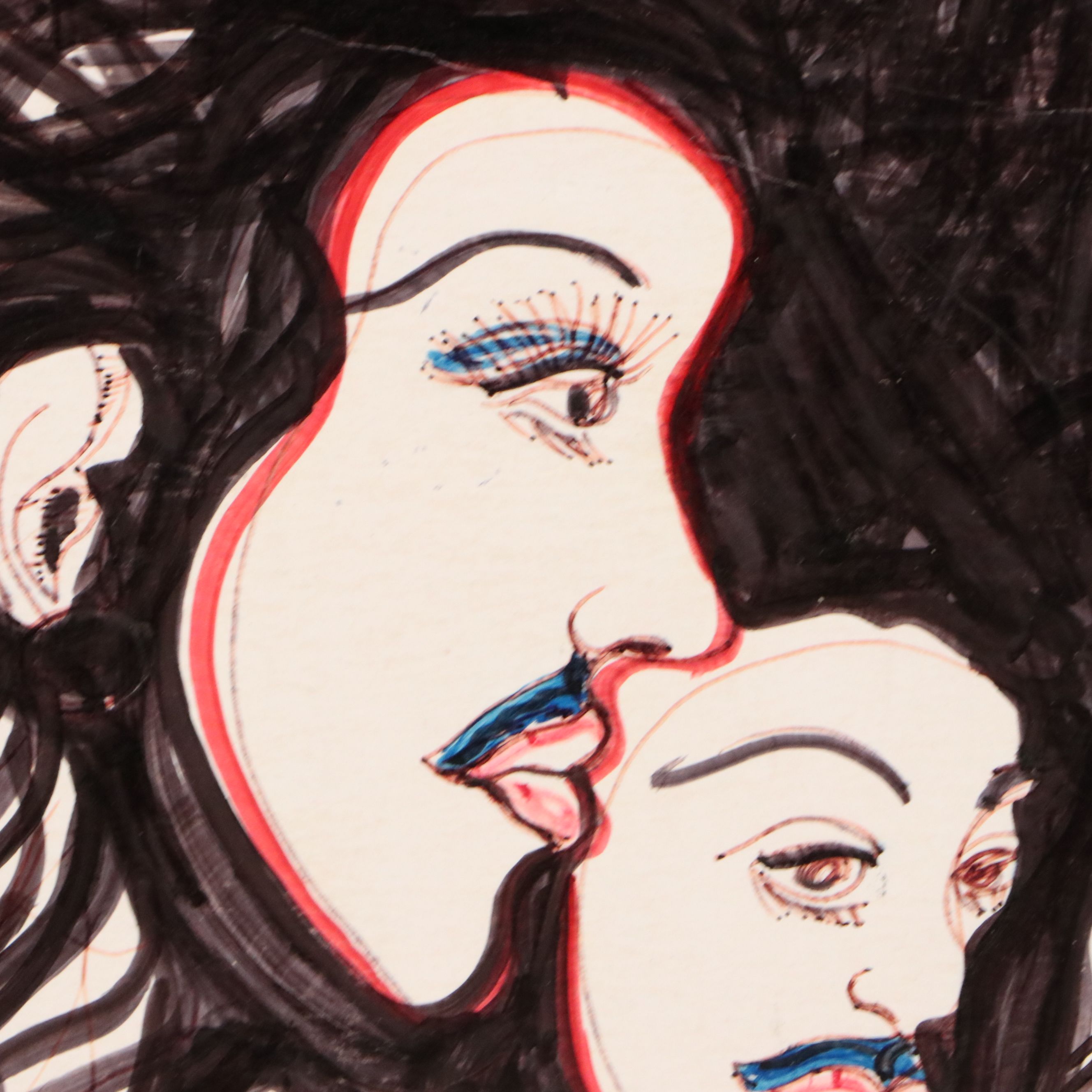 Jabolo Collages of Abstracted Face and Figural Composition, 1989-90