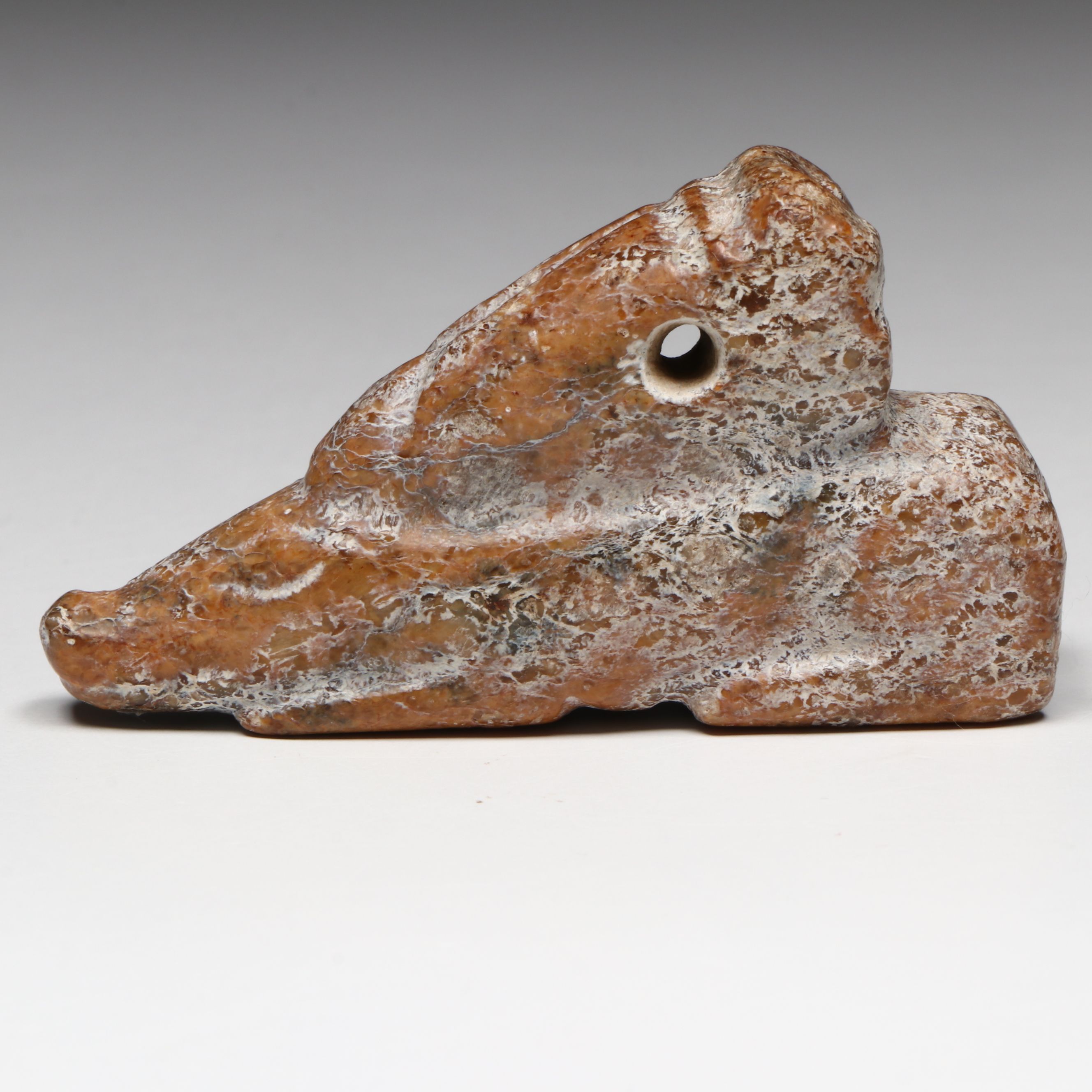 Ancient Chinese Hongshan Carved Jade Dragon and Pig Pendants