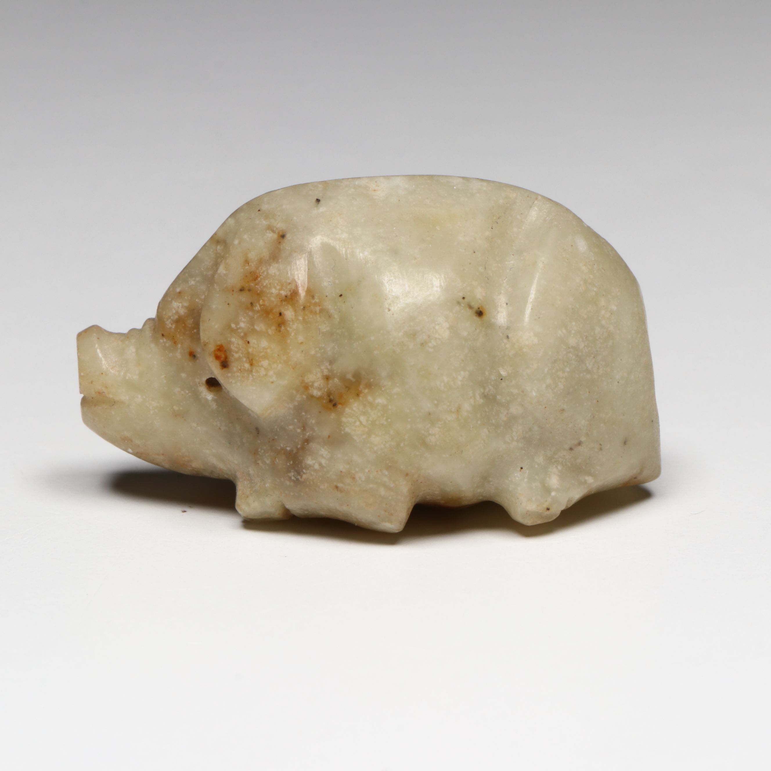 Ancient Chinese Hongshan Carved Jade Dragon and Pig Pendants