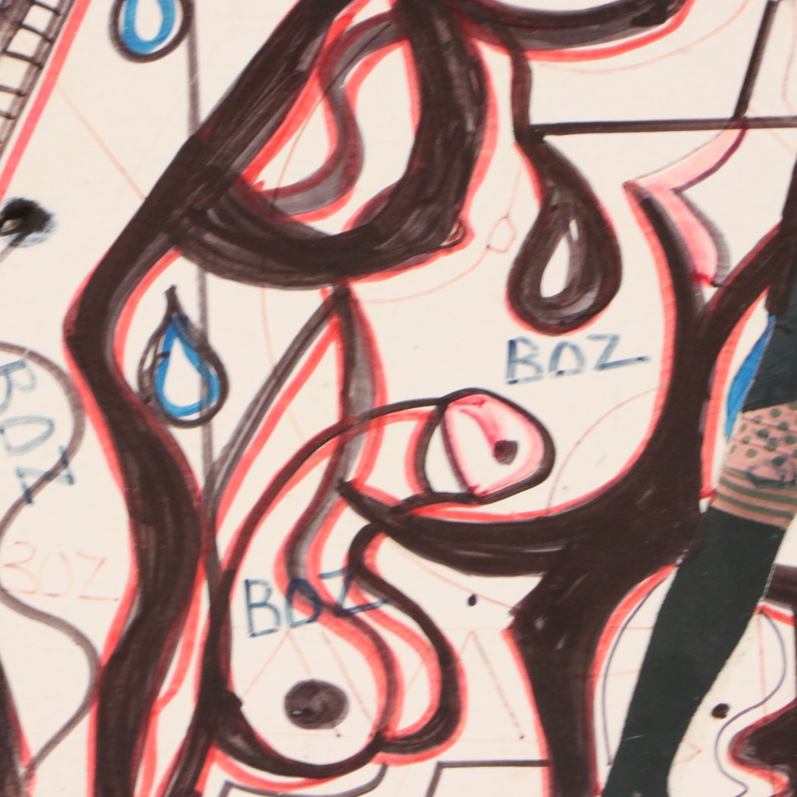 Jabolo Collages of Abstracted Face and Figural Composition, 1989-90